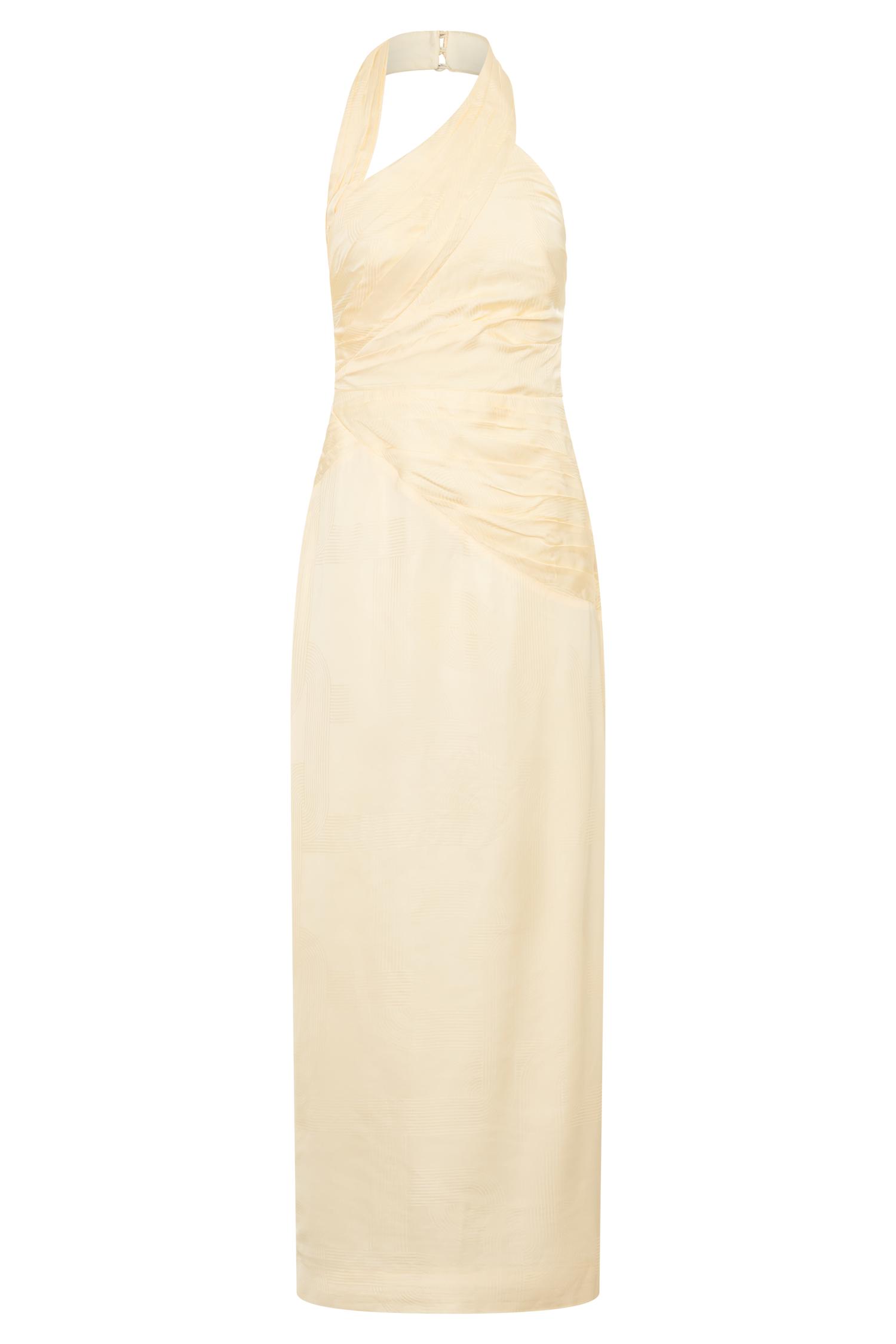 Chiara Halter Satin Maxi Dress - Buttermilk Product Image