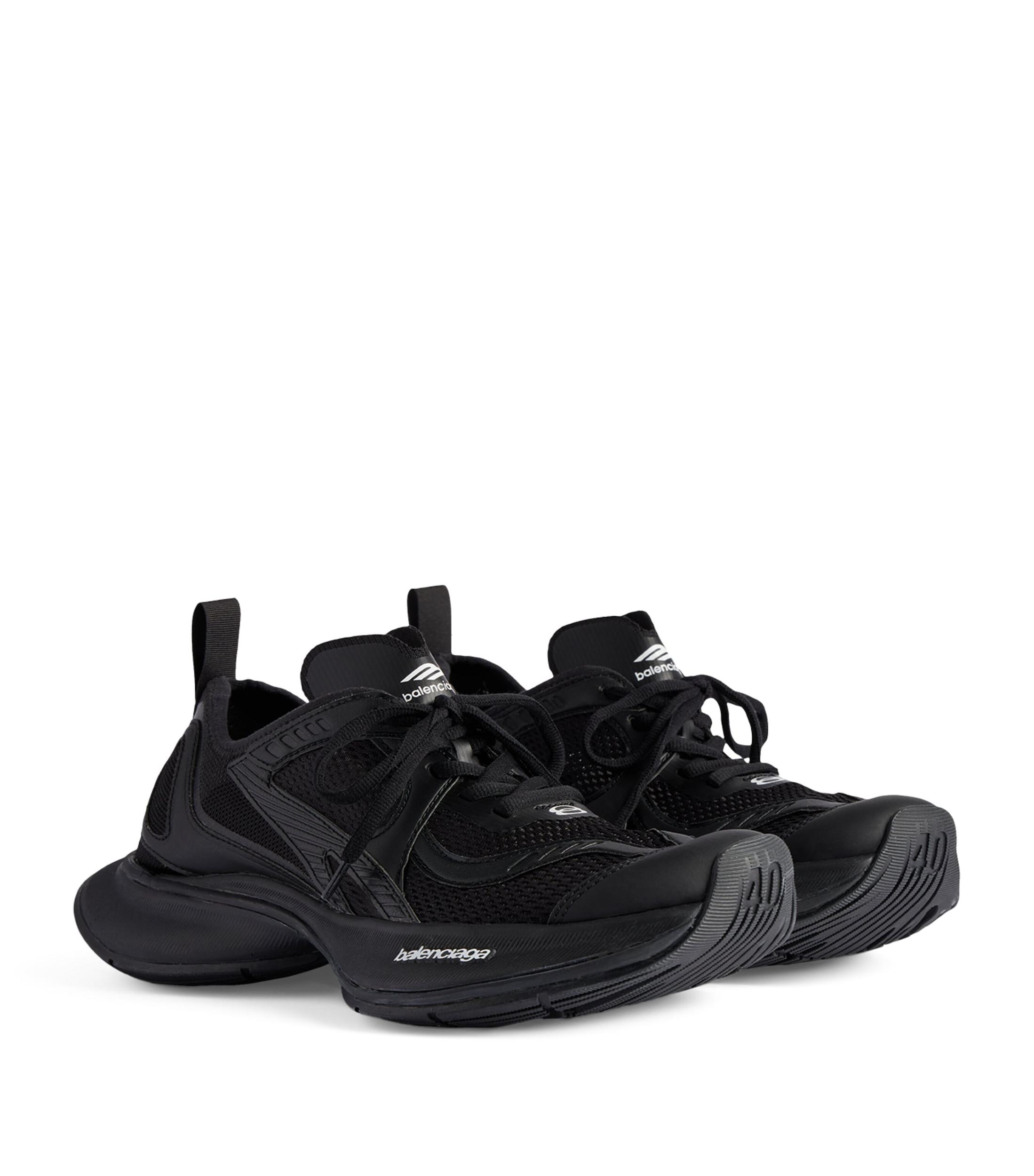 BALENCIAGA Black Mesh And Rubber Circuit Sneakers Product Image