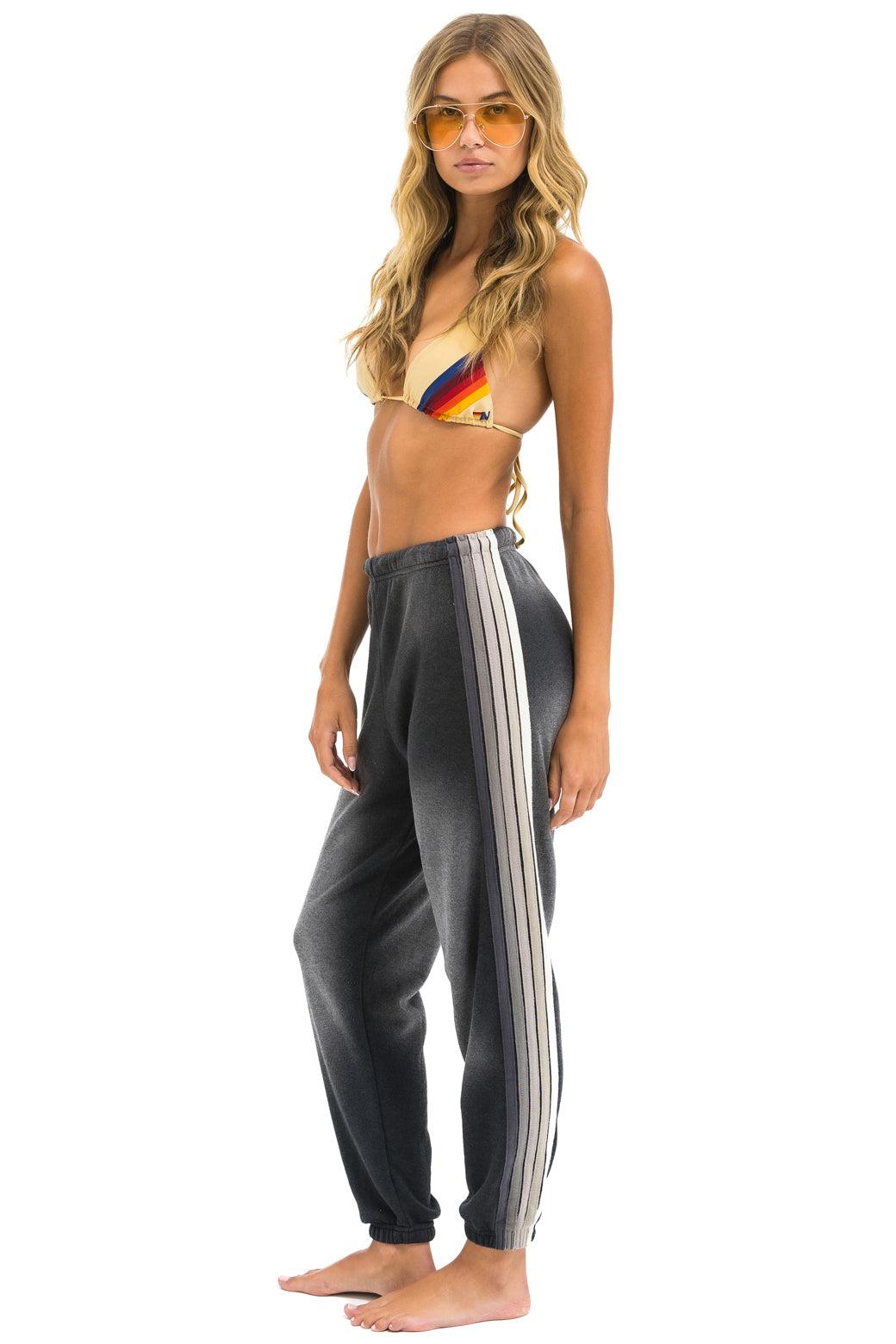 5 STRIPE SWEATPANTS - FADED SMOKE Female Product Image