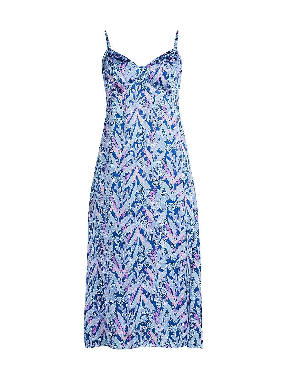 Womens Keana Floral Satin Slipdress Product Image