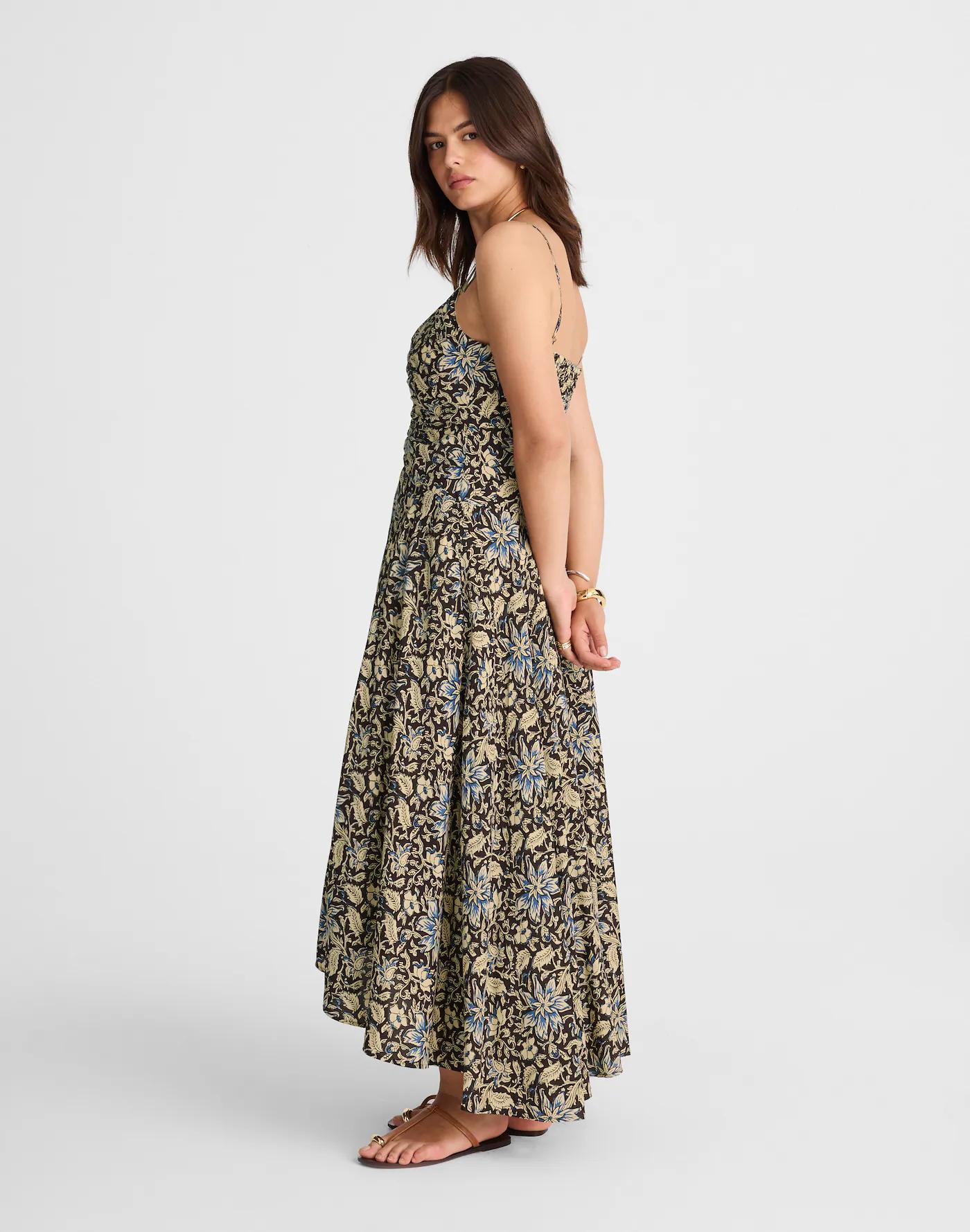 Ruched High-Low Slip Dress Product Image