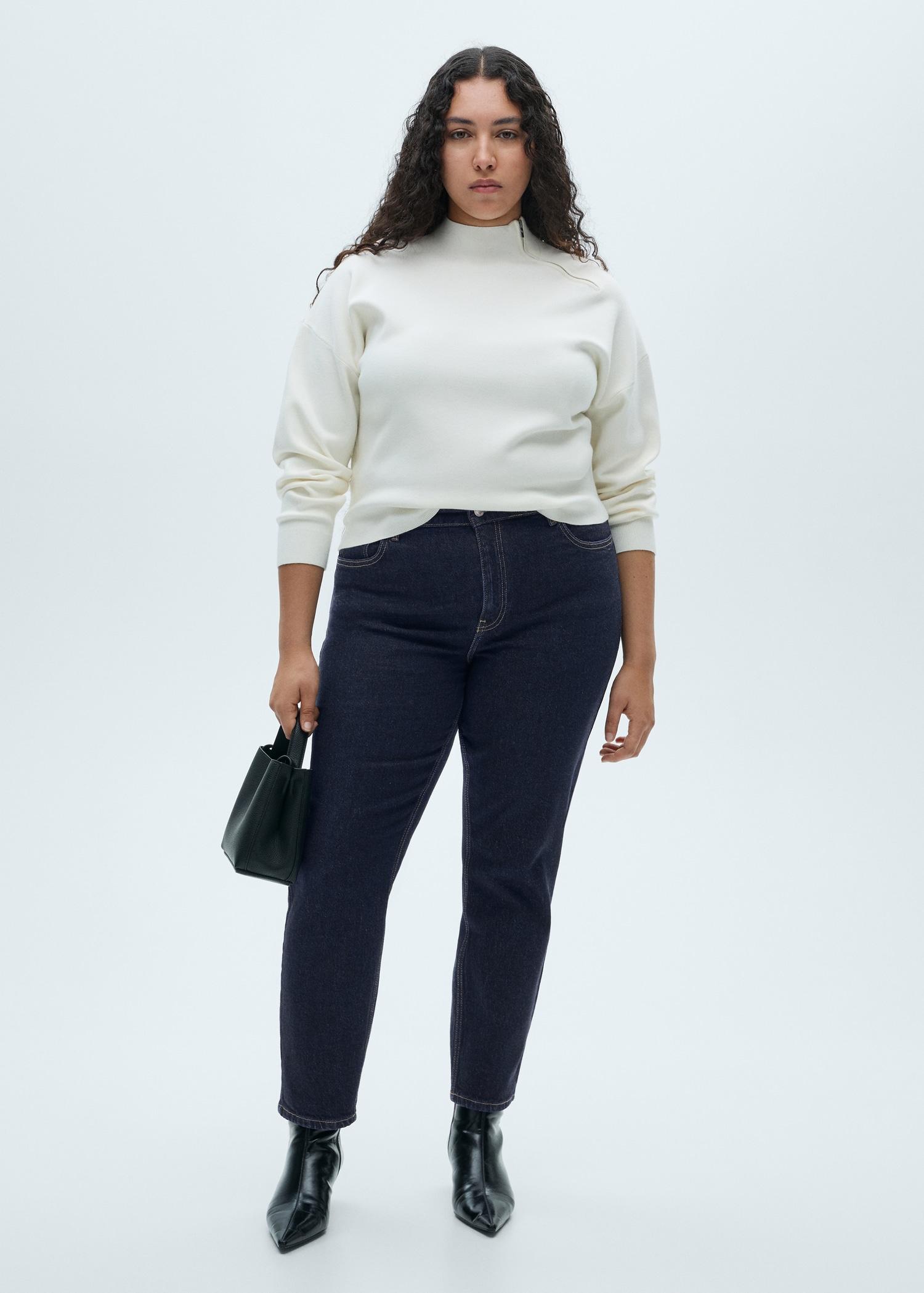 Newmom comfort high-rise jeans - Women | MANGO USA Product Image