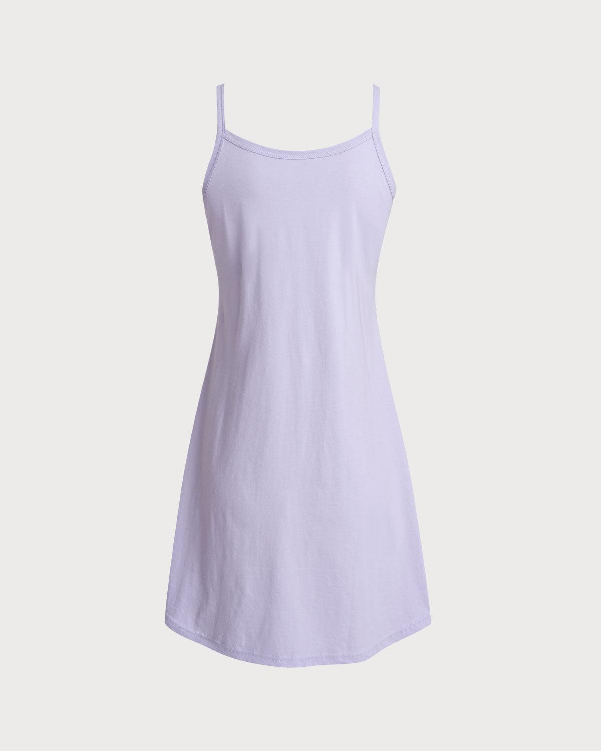 Purple A-Line Slip Mini Dress Product Image