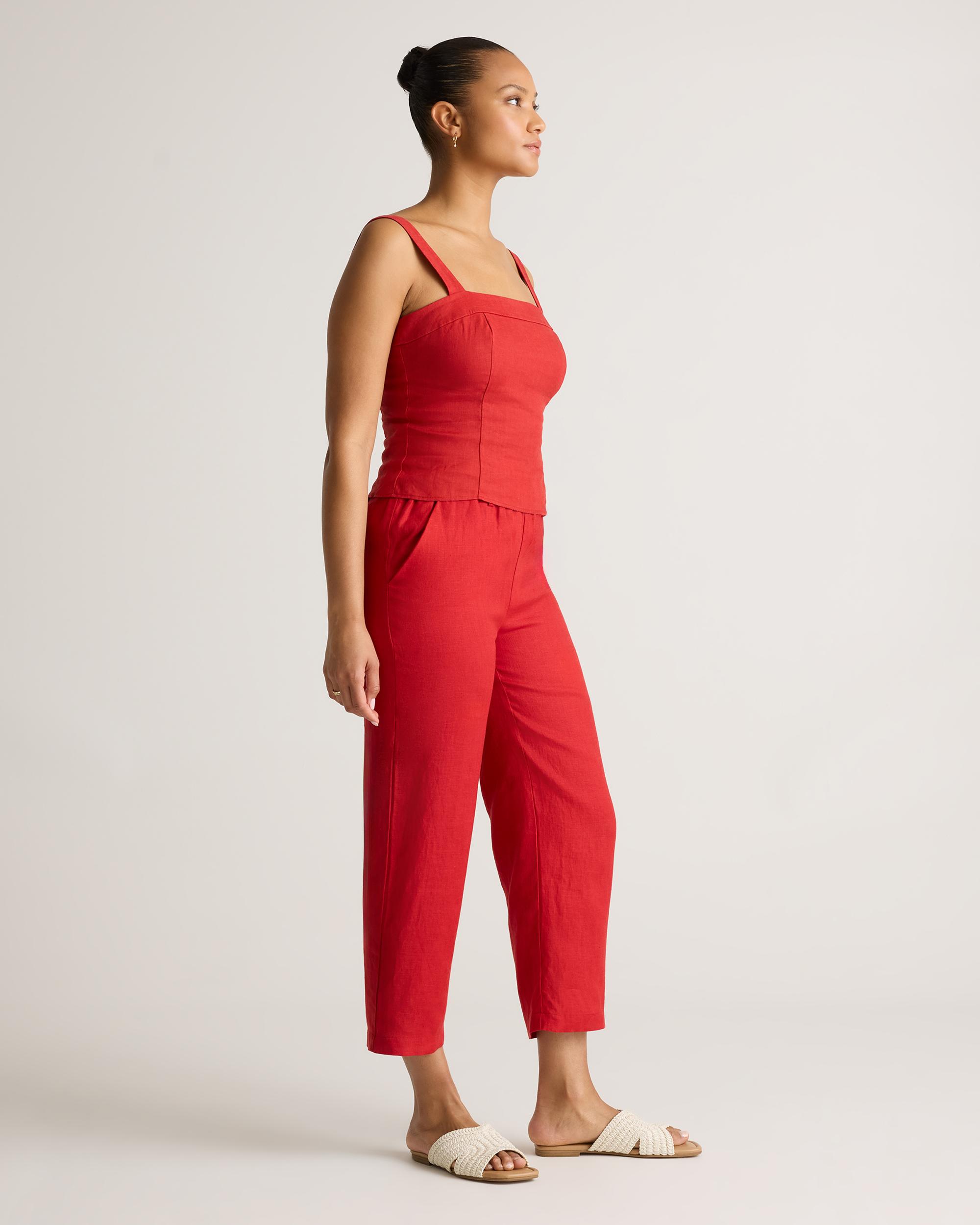 Quince | Women's 100% European Linen Fitted Tank Top Size XL Product Image