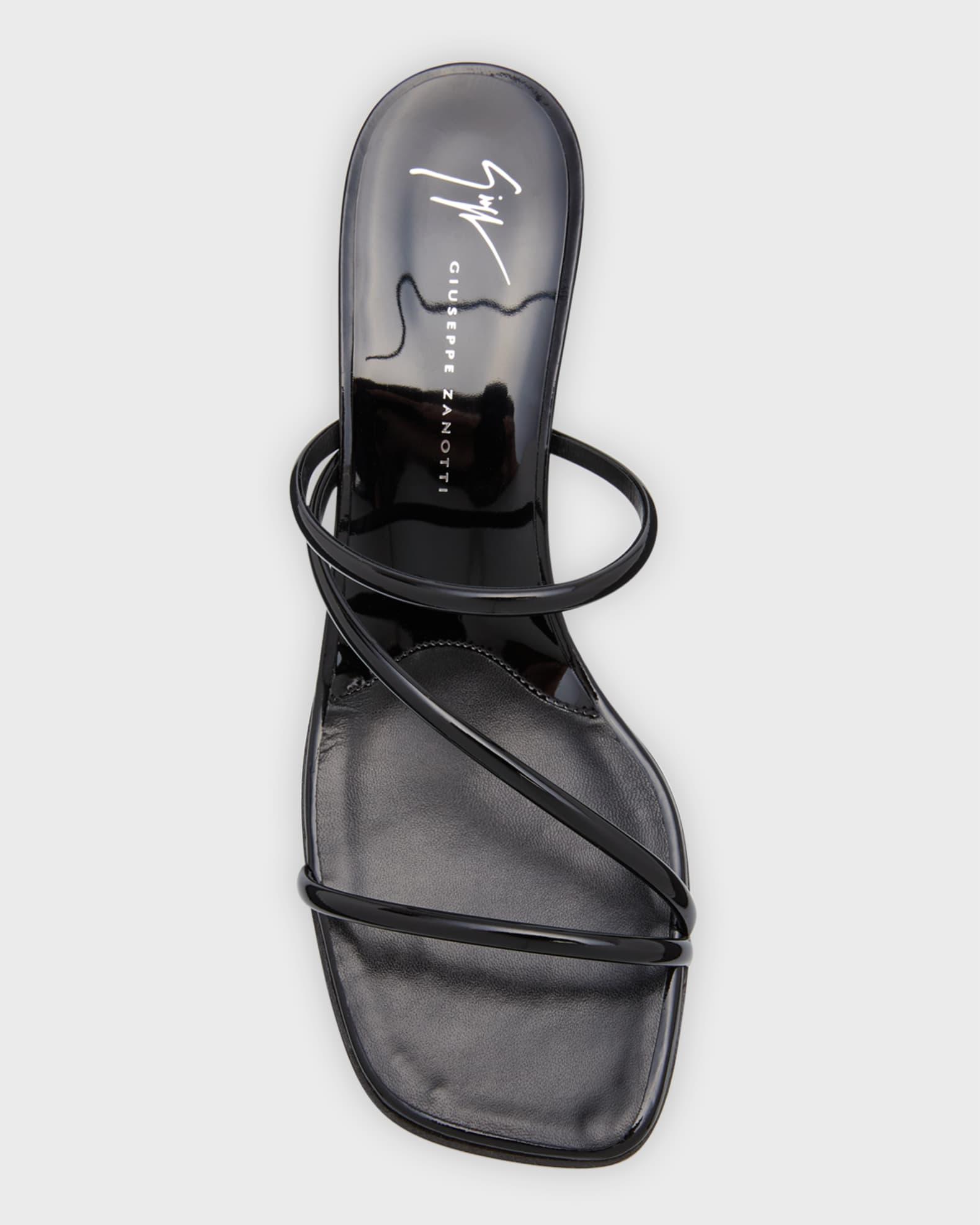 Metallic Crystal Three-Band Slide Sandals Product Image