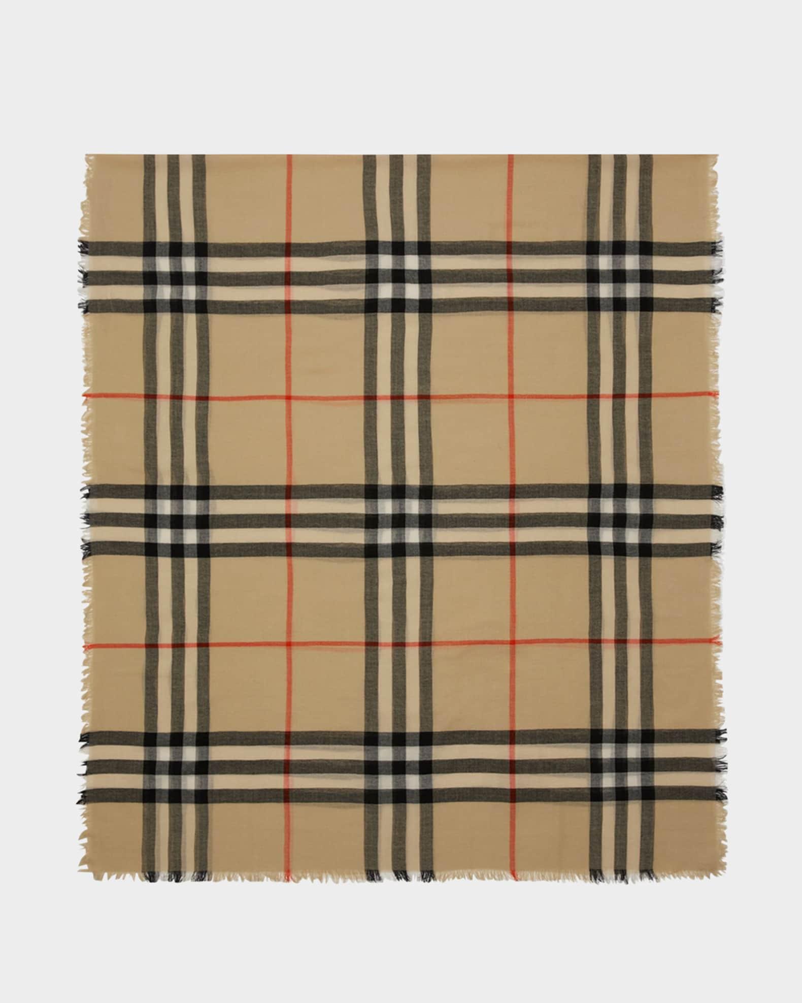 Giant Check Wool Scarf  Product Image