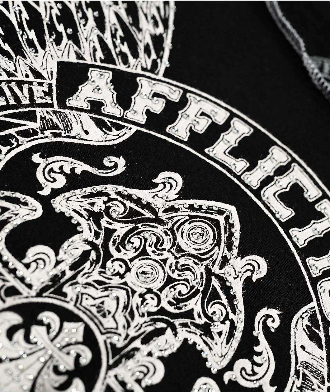 Affliction Congregation Black Crop T-Shirt Product Image