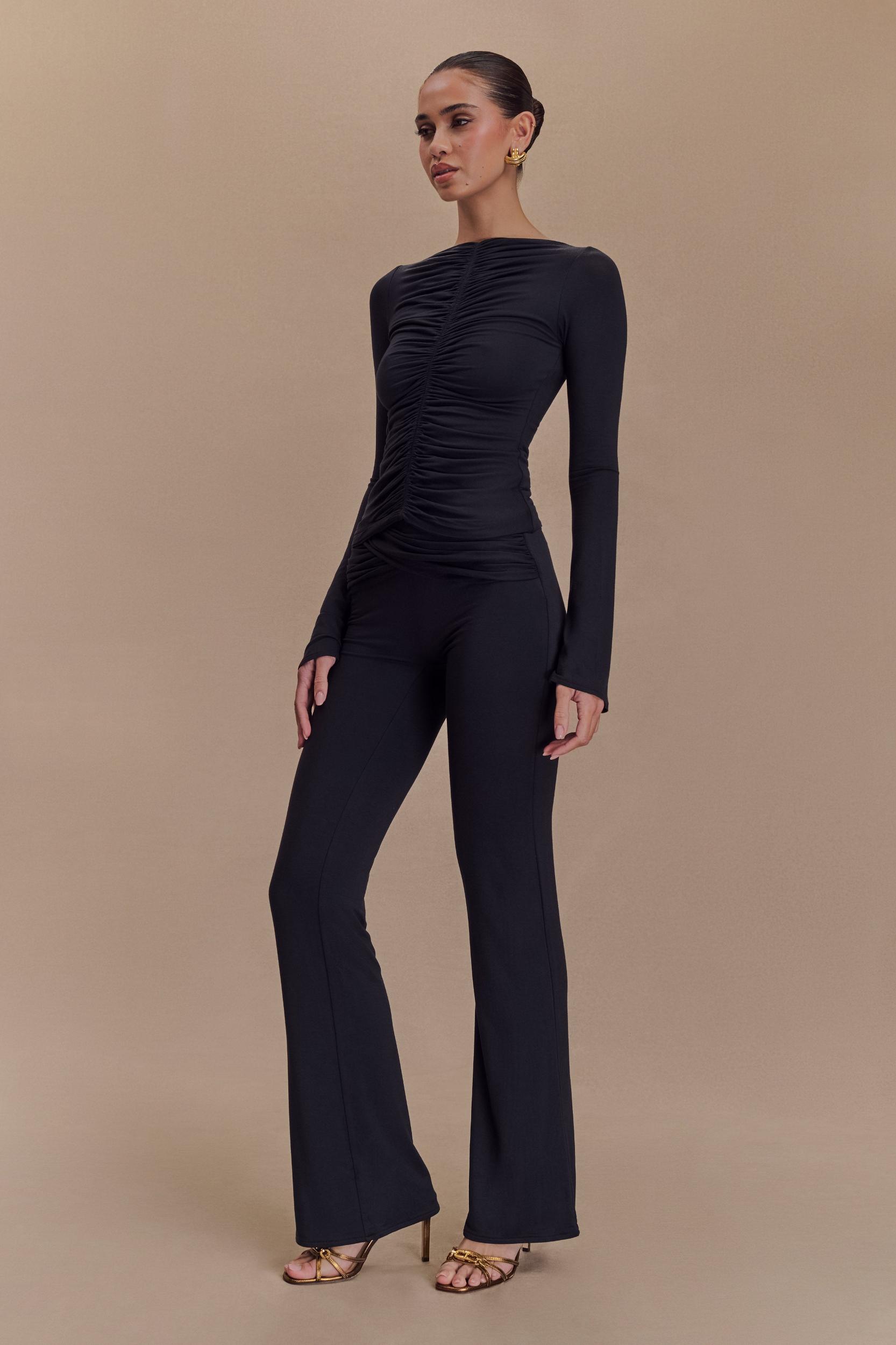 Preston Modal Straight Leg Pants - Black Product Image