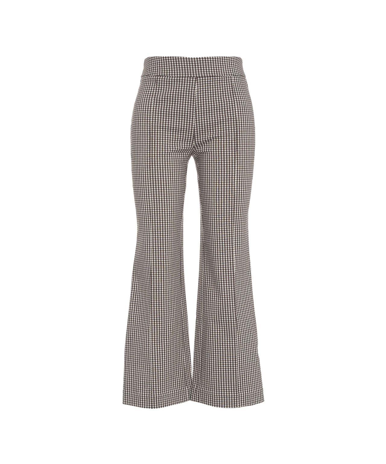 Flared pants with check pattern Product Image