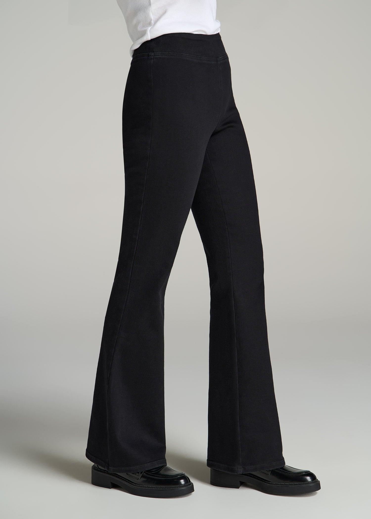 Chloe Pull-on Flare Jeans for Tall Women in Washed Black Female Product Image