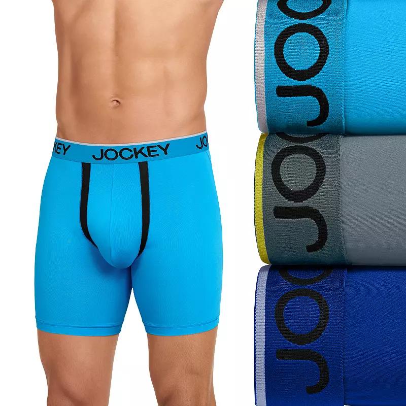 Men's Jockey 3-Pack Chafe Proof Pouch Microfiber 6" Boxer Brief,  Product Image