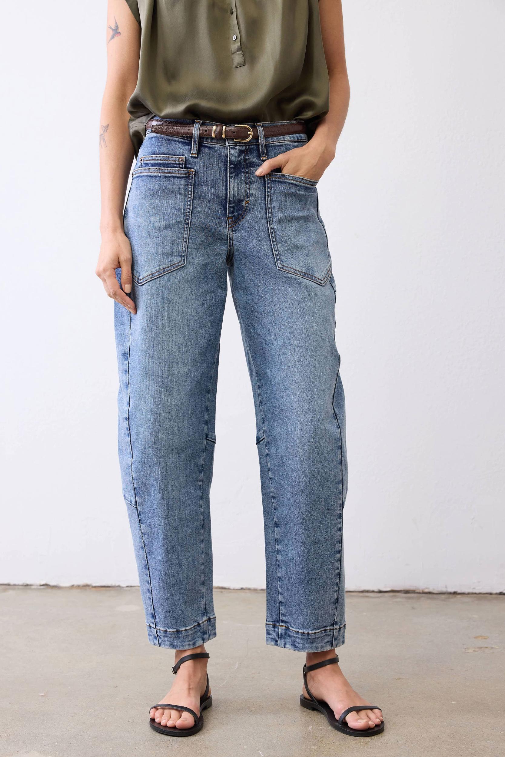 The Slouchy Denim Pants Product Image