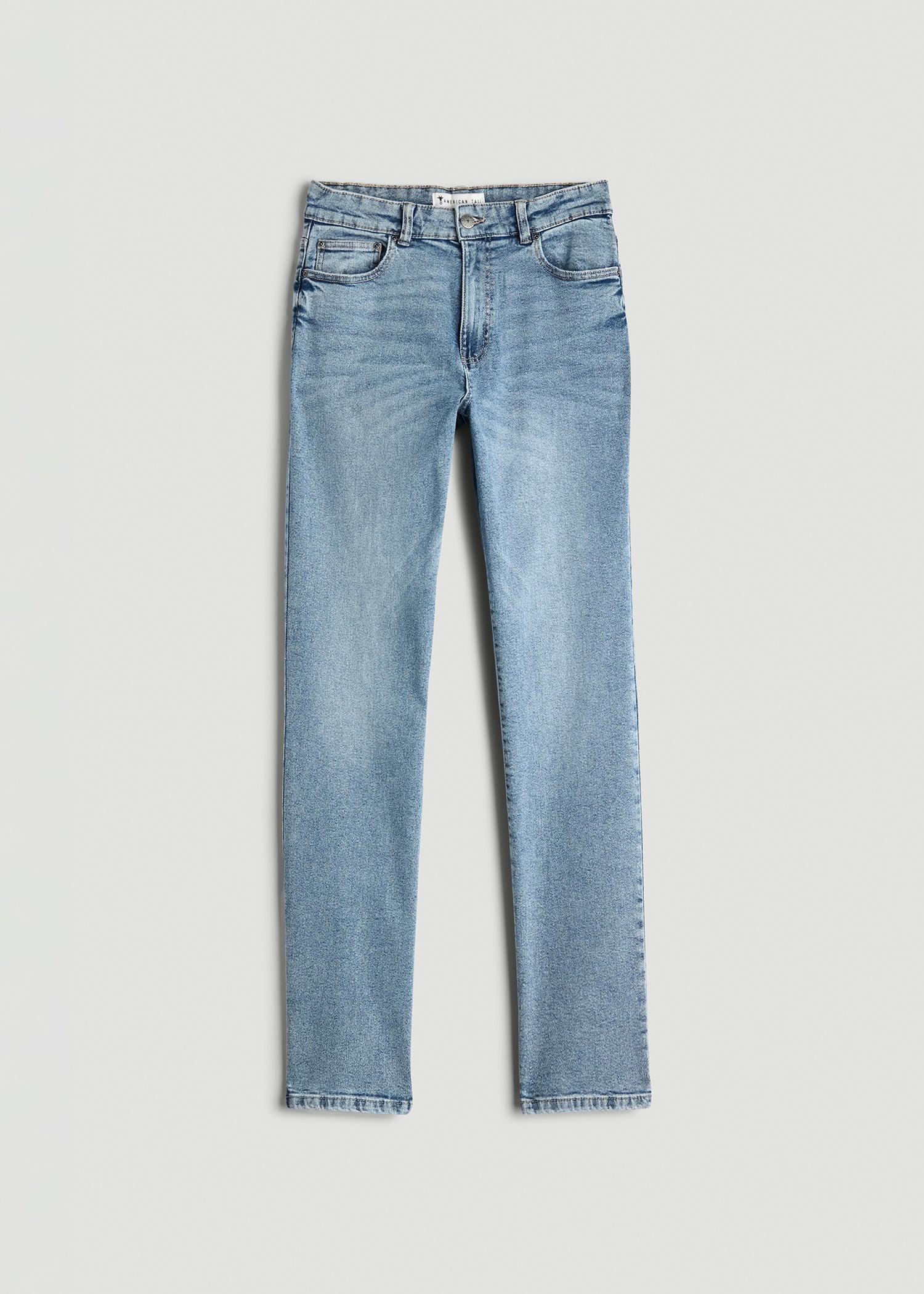 Harper High-Rise Straight Stretch Jeans for Tall Women in Perfect Blue Female Product Image