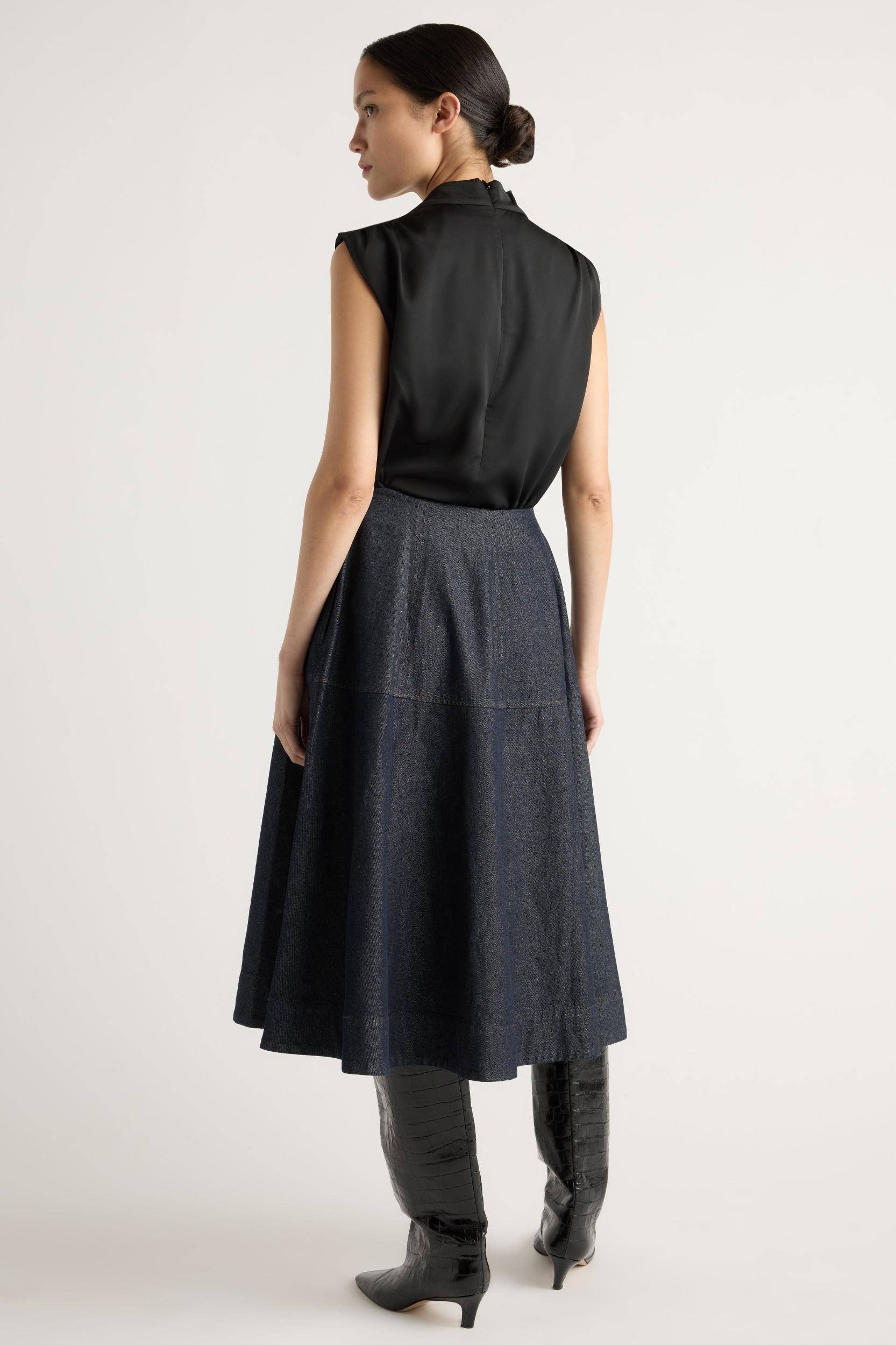 Allegra Gathered-Neck Sleeveless Blouse Product Image