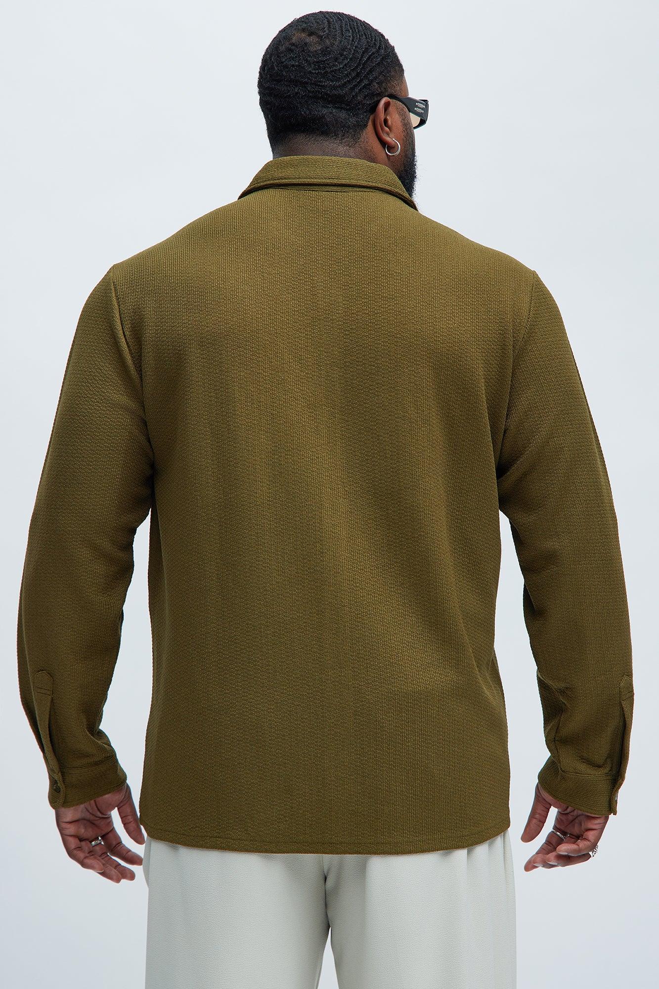 Capstan Textured Button Up Shirt - Olive Product Image