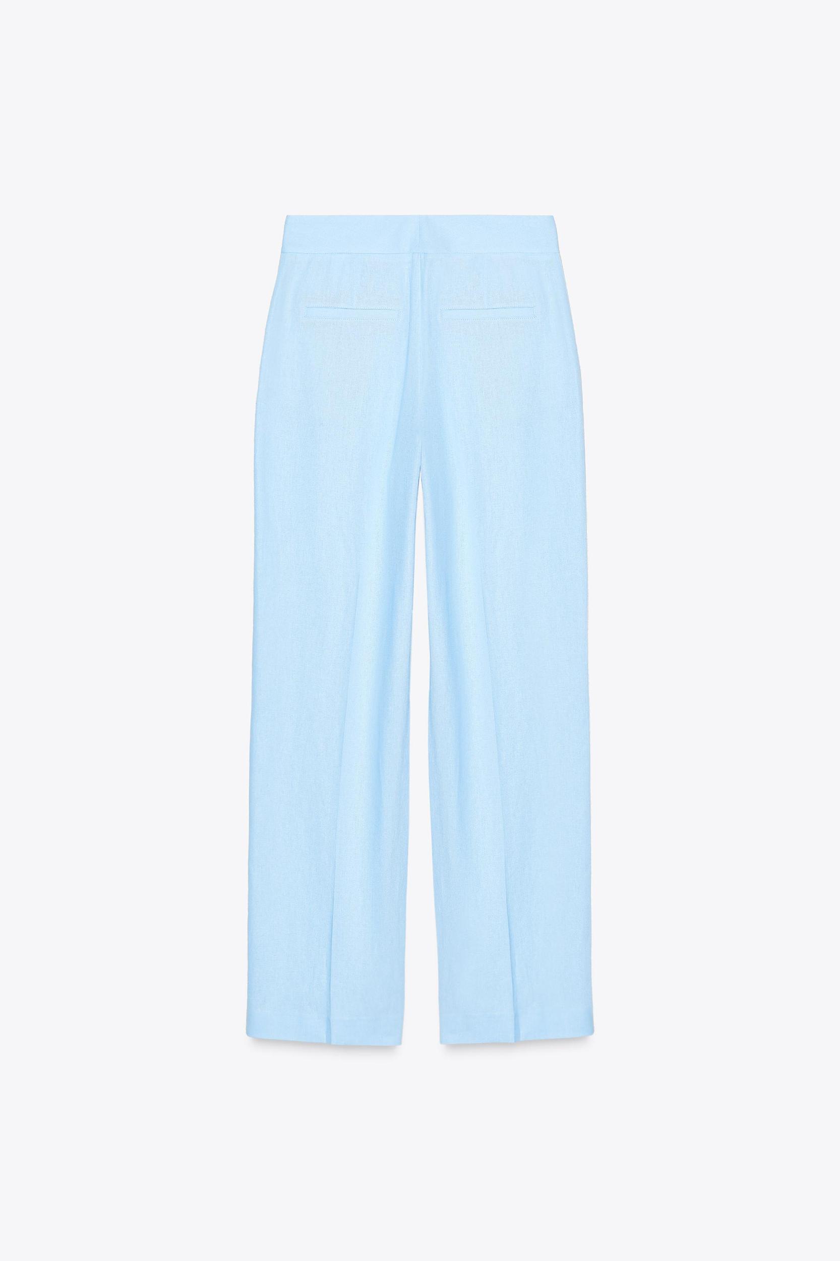 STRAIGHT LEG LINEN PANTS Product Image