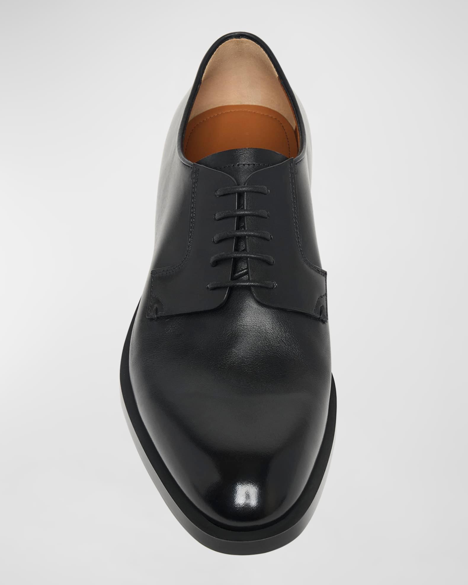 Men's Leather Lace-Up Derby Loafers Product Image