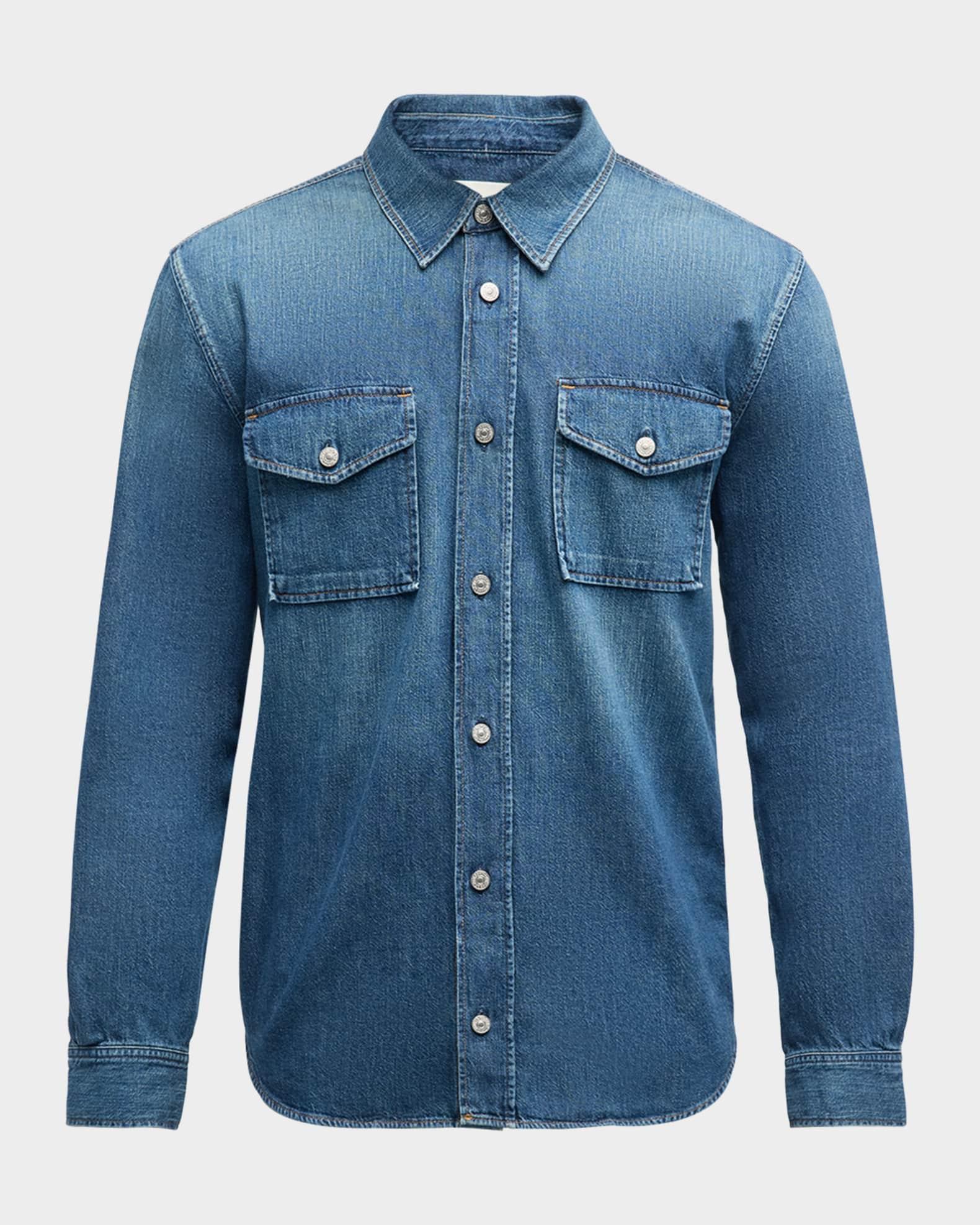 Men's Wesley Denim Button-Down Shirt Product Image