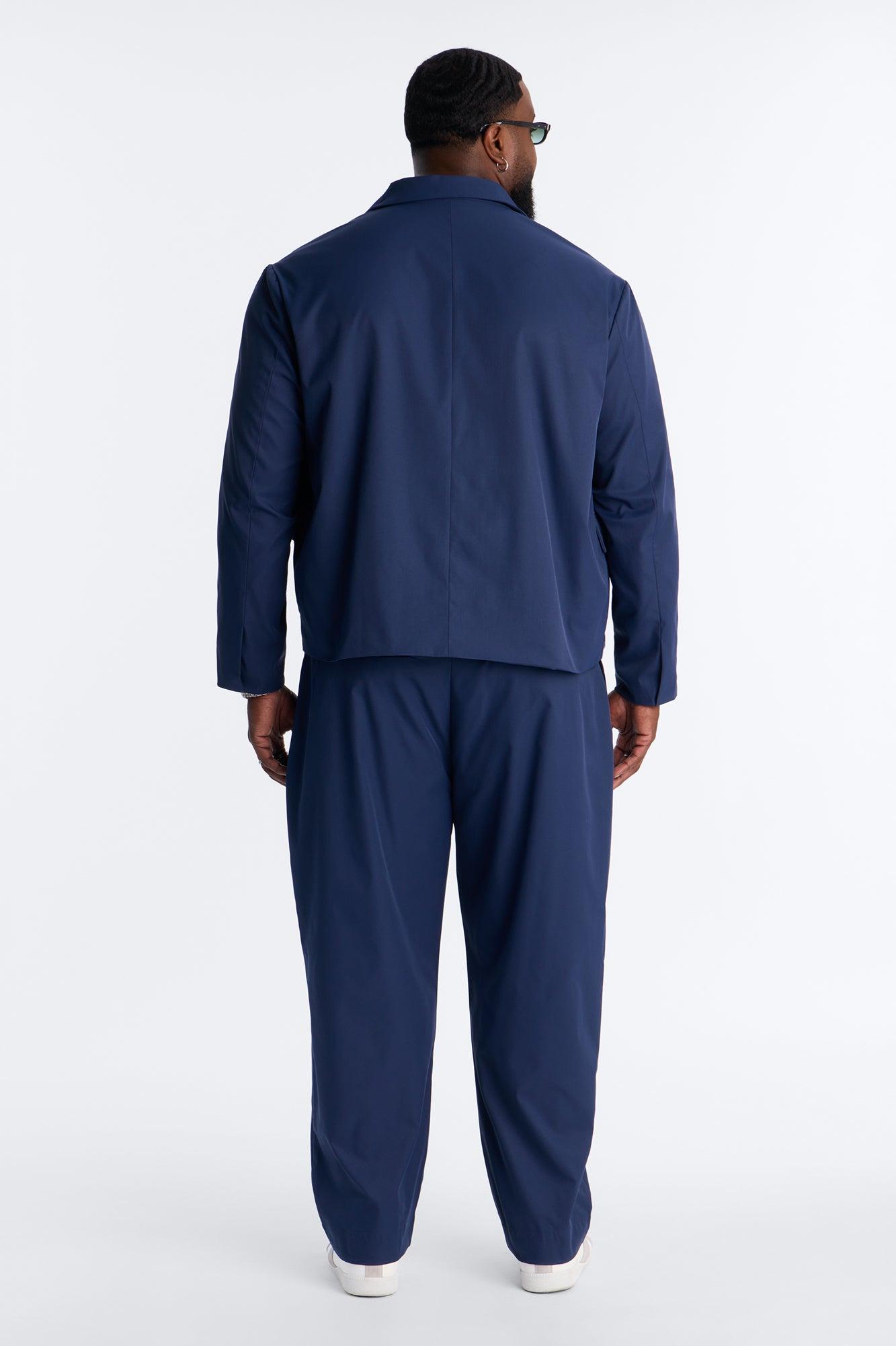 Heirloom Cropped Double Breasted Blazer - Navy Male Product Image