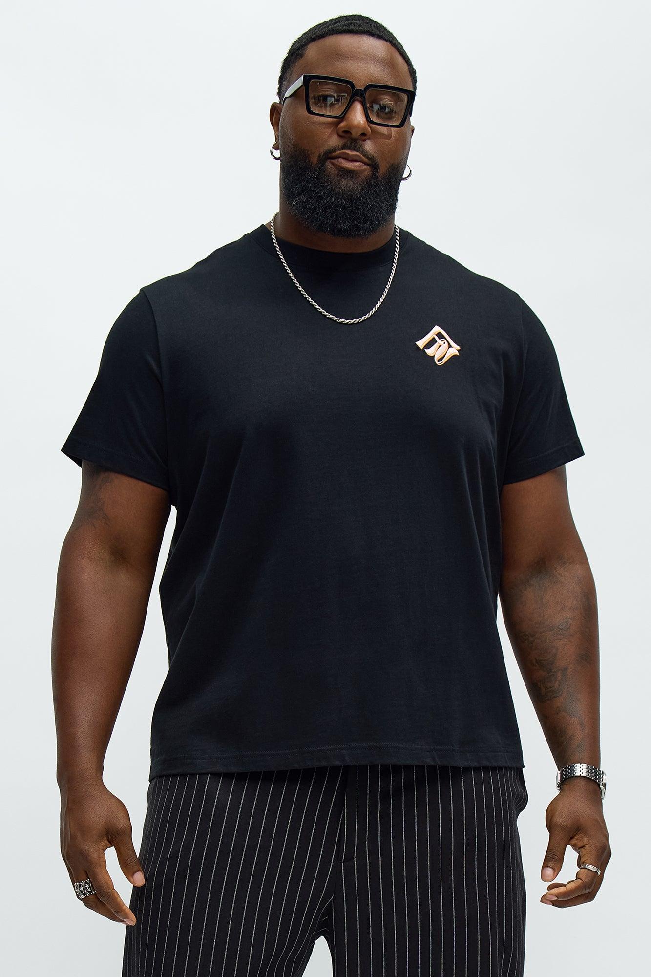 Chateau Embroidered Short Sleeve Tee - Black Male Product Image