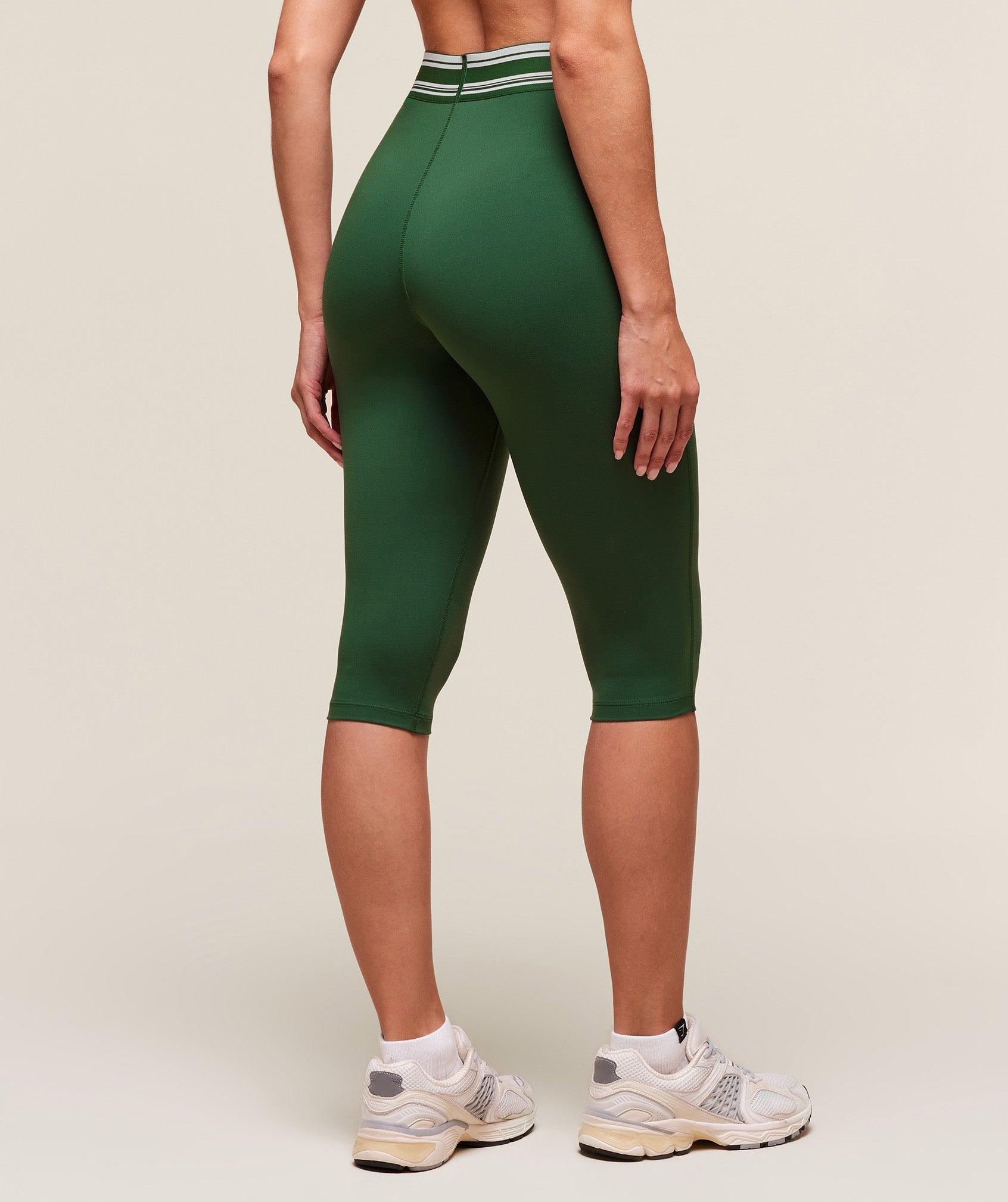 Gymshark Retro Capri Leggings - Classic Green Female Product Image