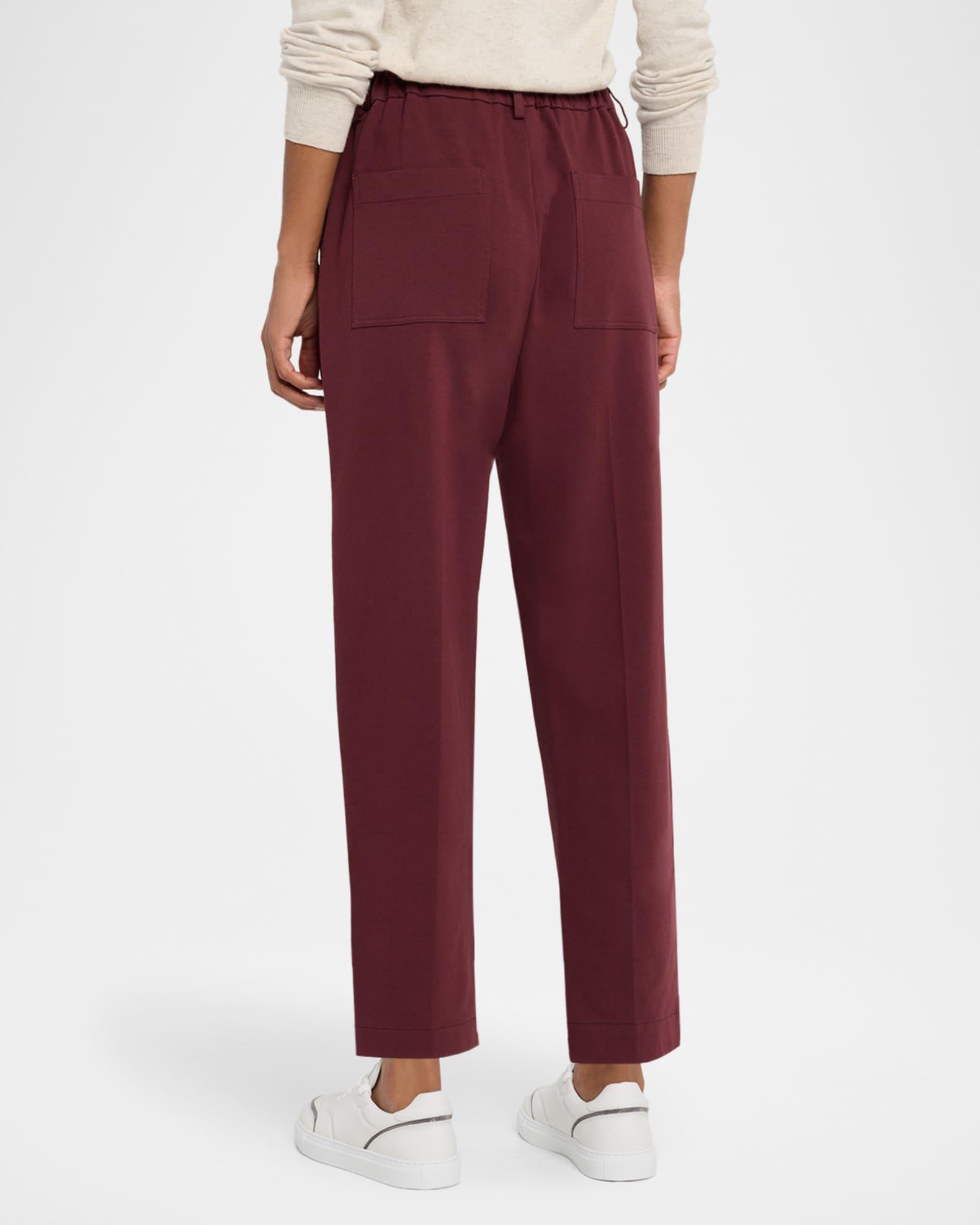 Light Fleece Straight-Leg Crop Travel Pants Product Image