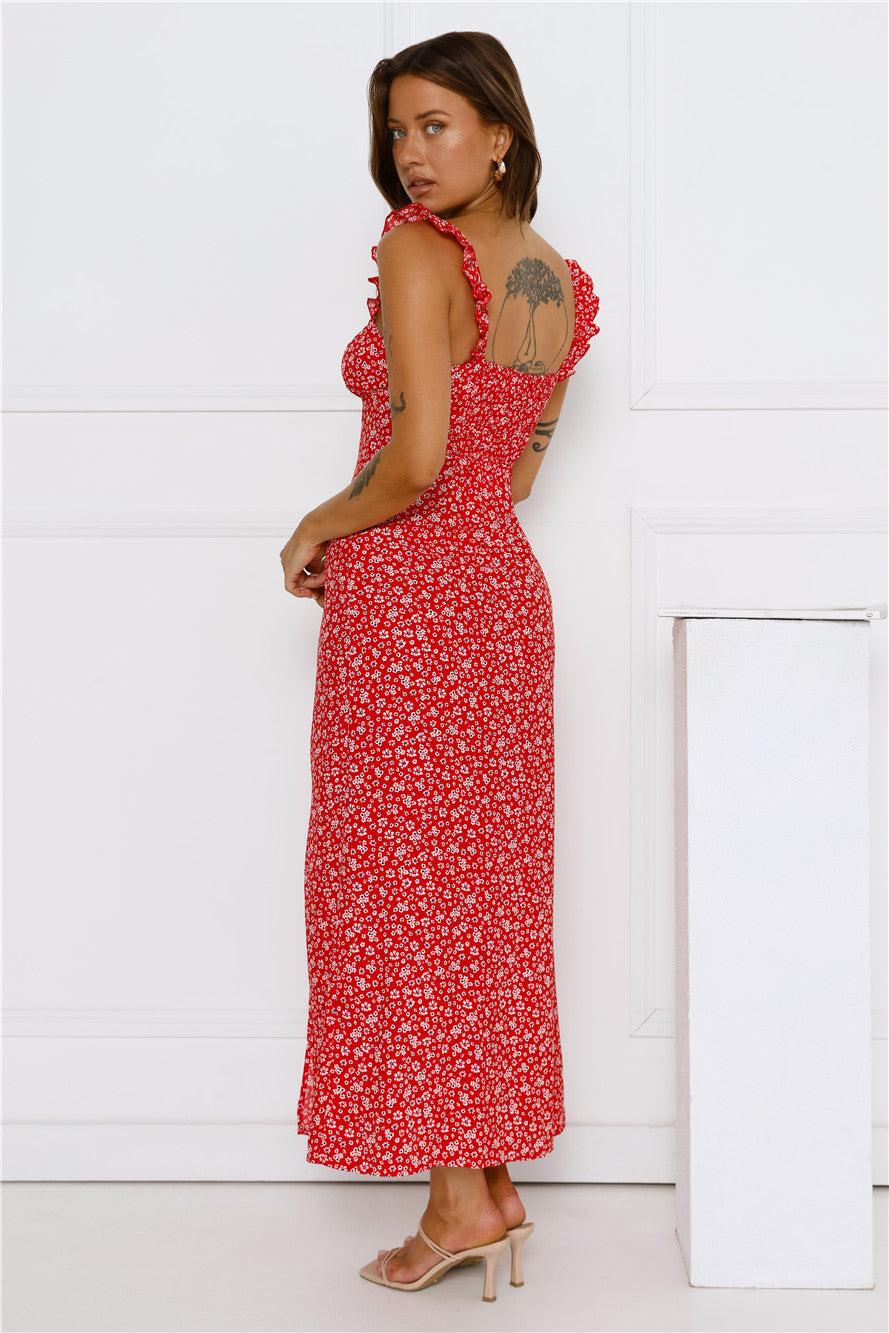 Here To Slay Maxi Dress Red Product Image