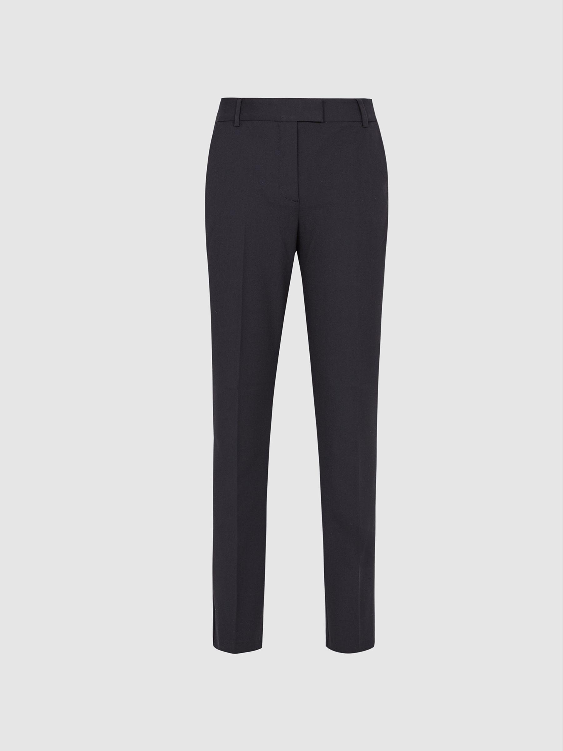 Cropped Tailored Trousers in Navy Product Image
