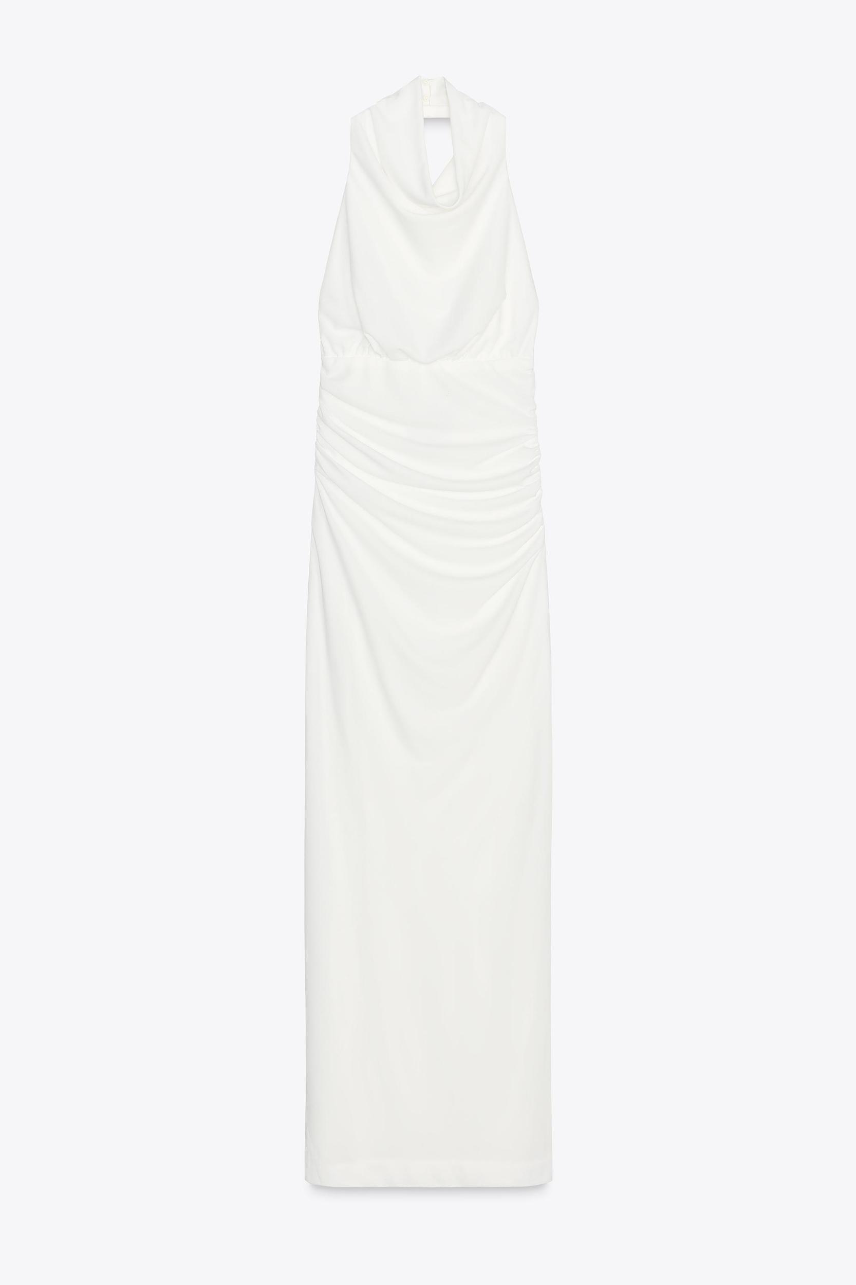 LONG OPEN BACK HALTER DRESS Product Image