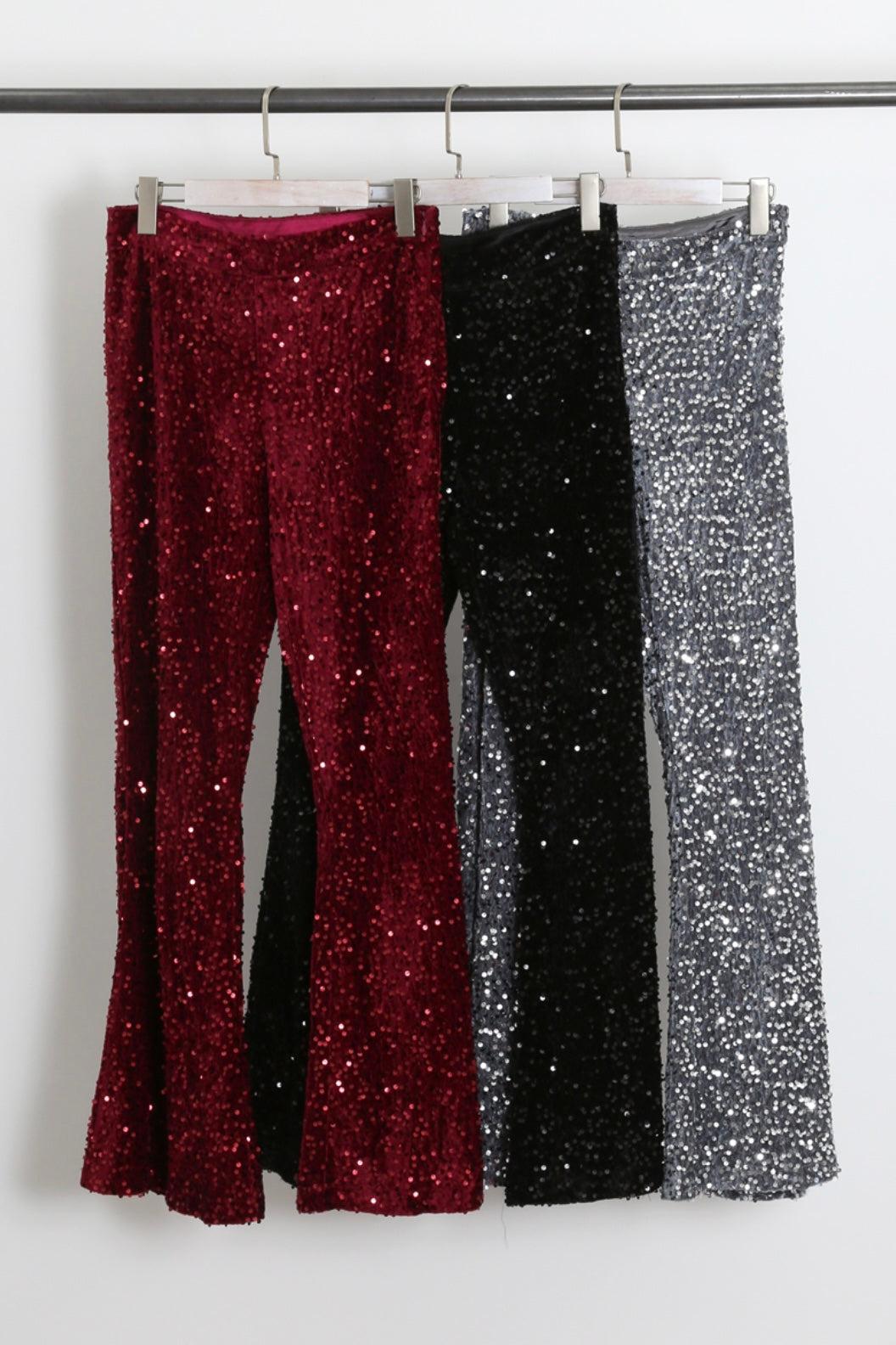 CELESTE SEQUIN TROUSERS Product Image