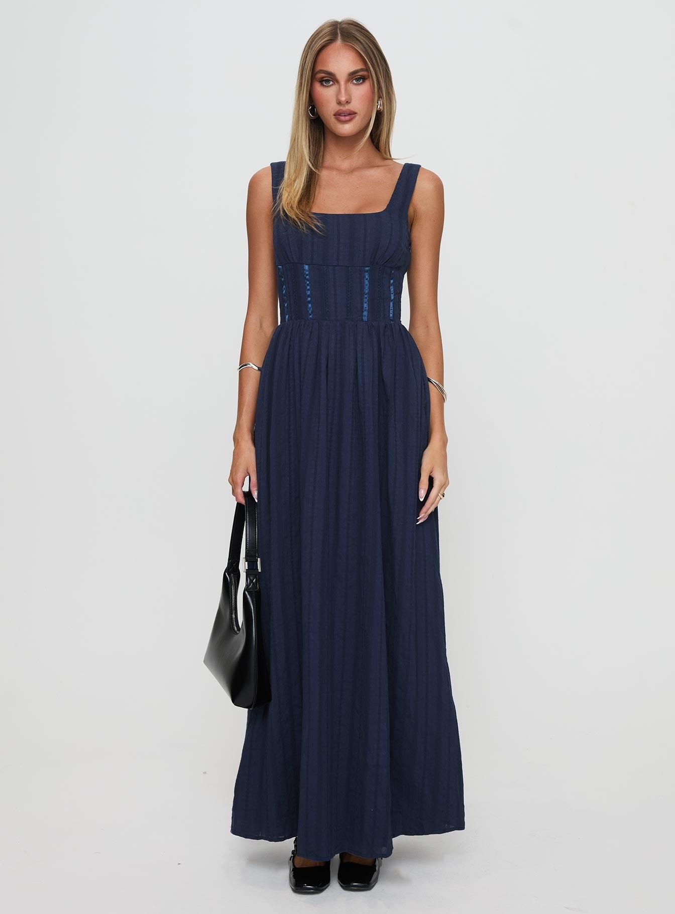 Lorinda Maxi Dress Navy Product Image
