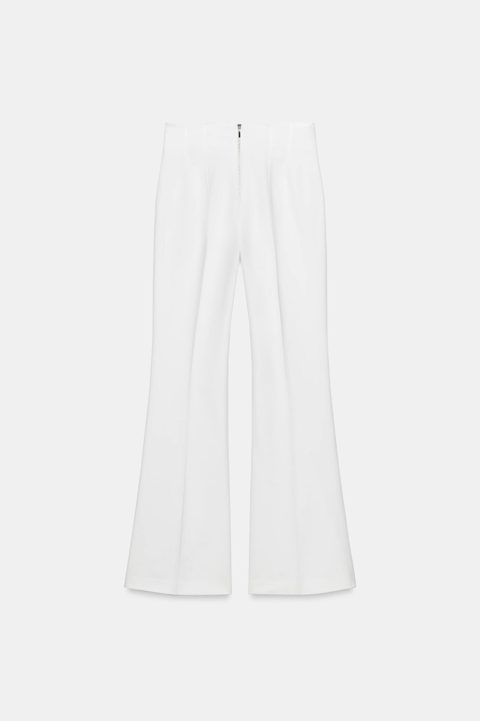 HIGH-WAISTED PANTS WITH BACK ZIP Product Image