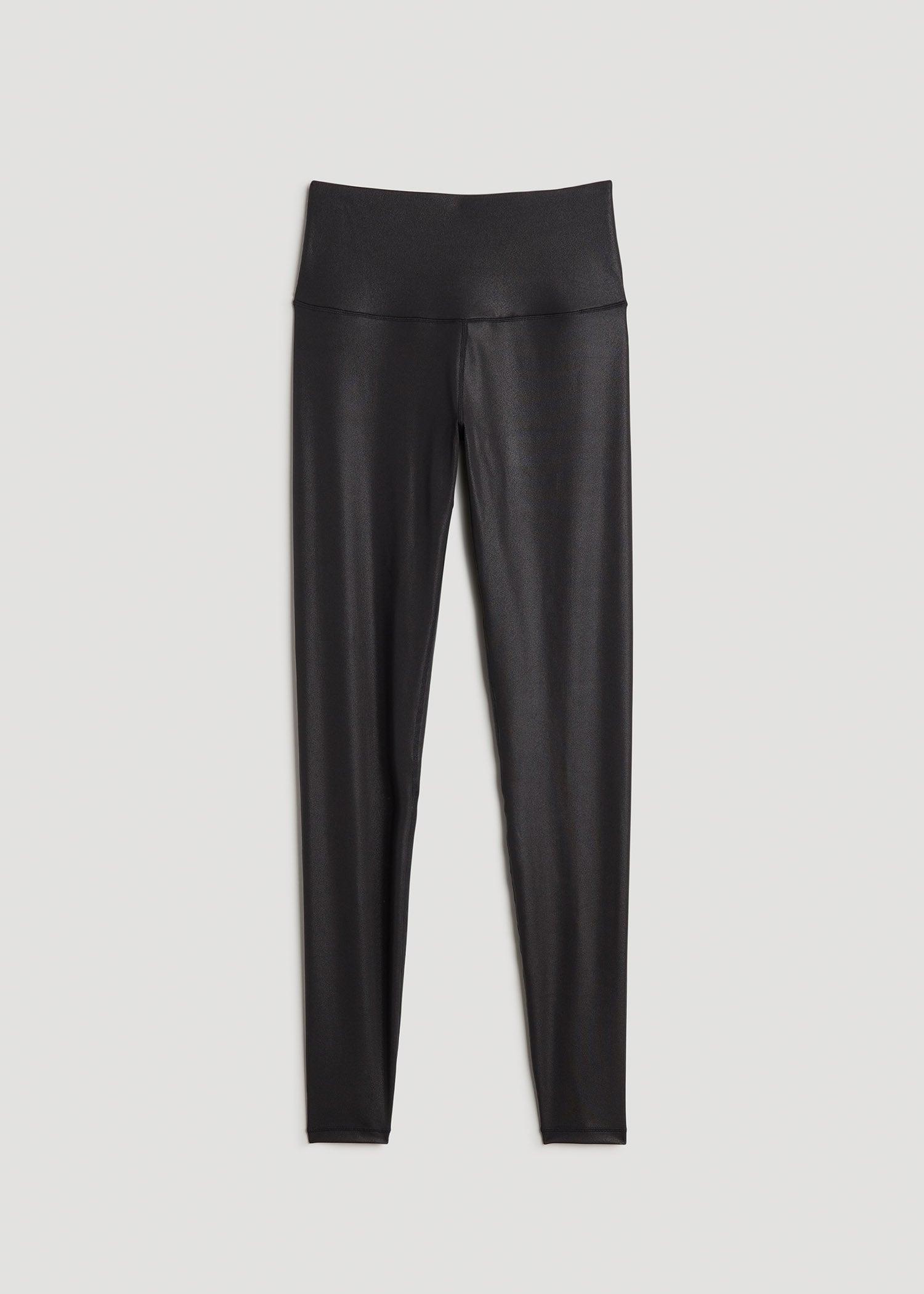 Balance High-Rise Leggings for Tall Women in Black Shine Female Product Image