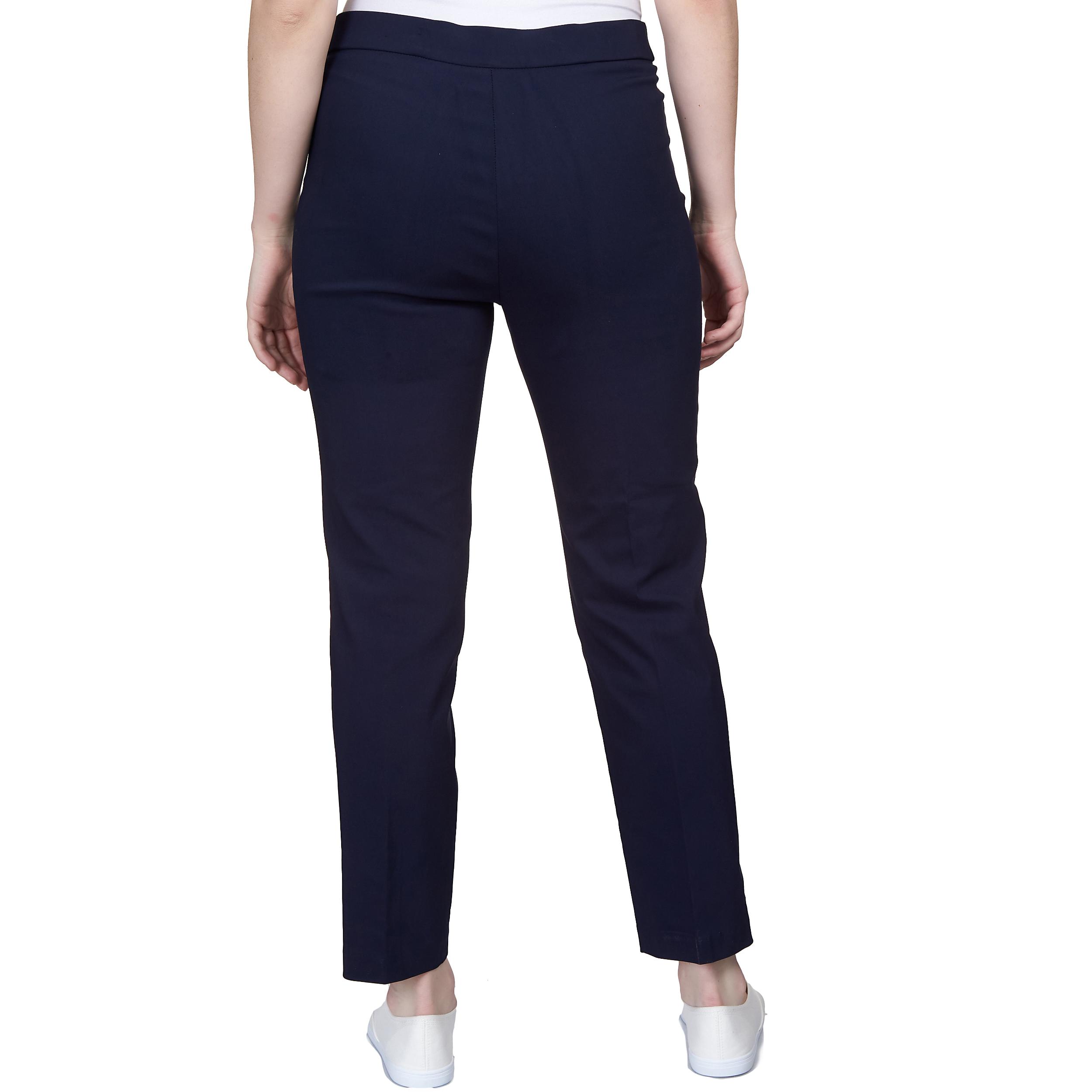 Alfred Dunner Petite Classic Allure Fit Proportioned Pant with Elastic Comfort Waistband Average Length Product Image