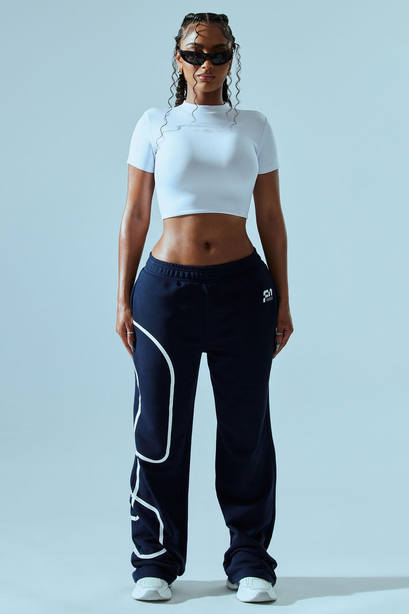 FN Paris Straight Leg Sweatpant - Navy Product Image