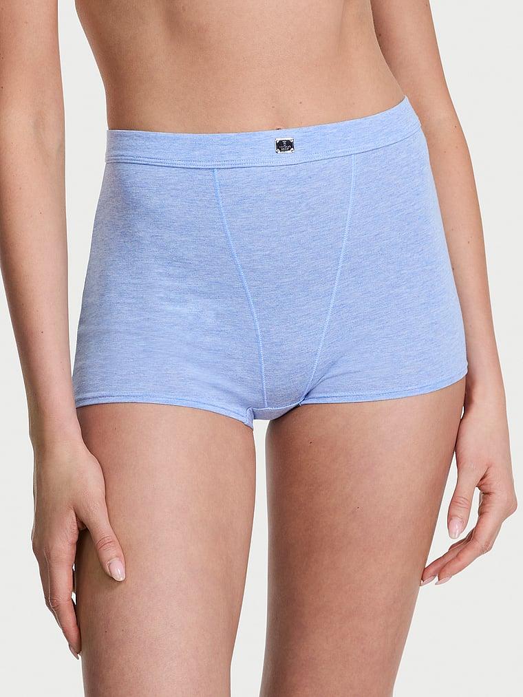 Logo Cotton High-Waist Boyshort Panty Product Image