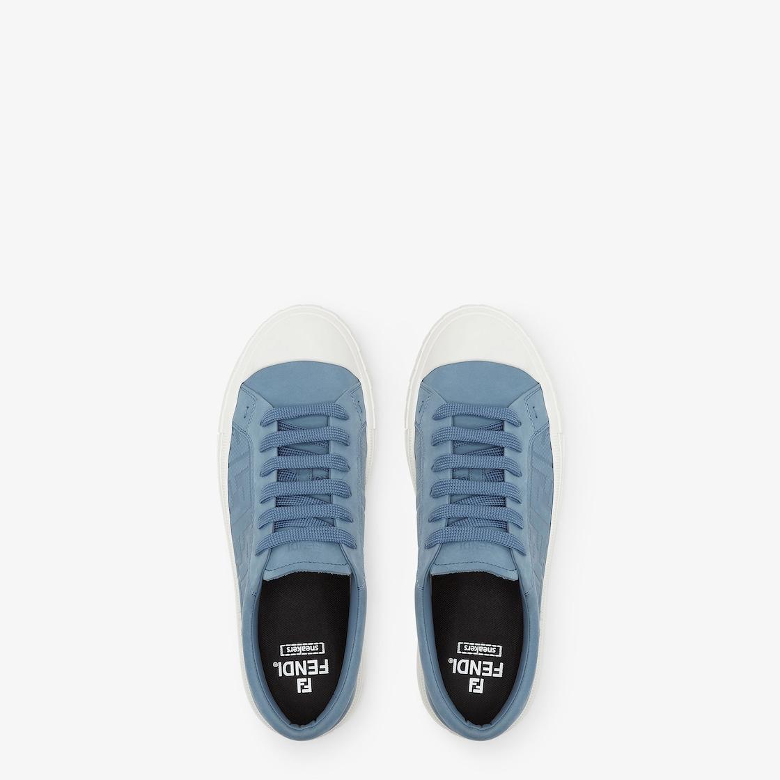 Domino sneakersLight blue nubuck leather low tops Product Image