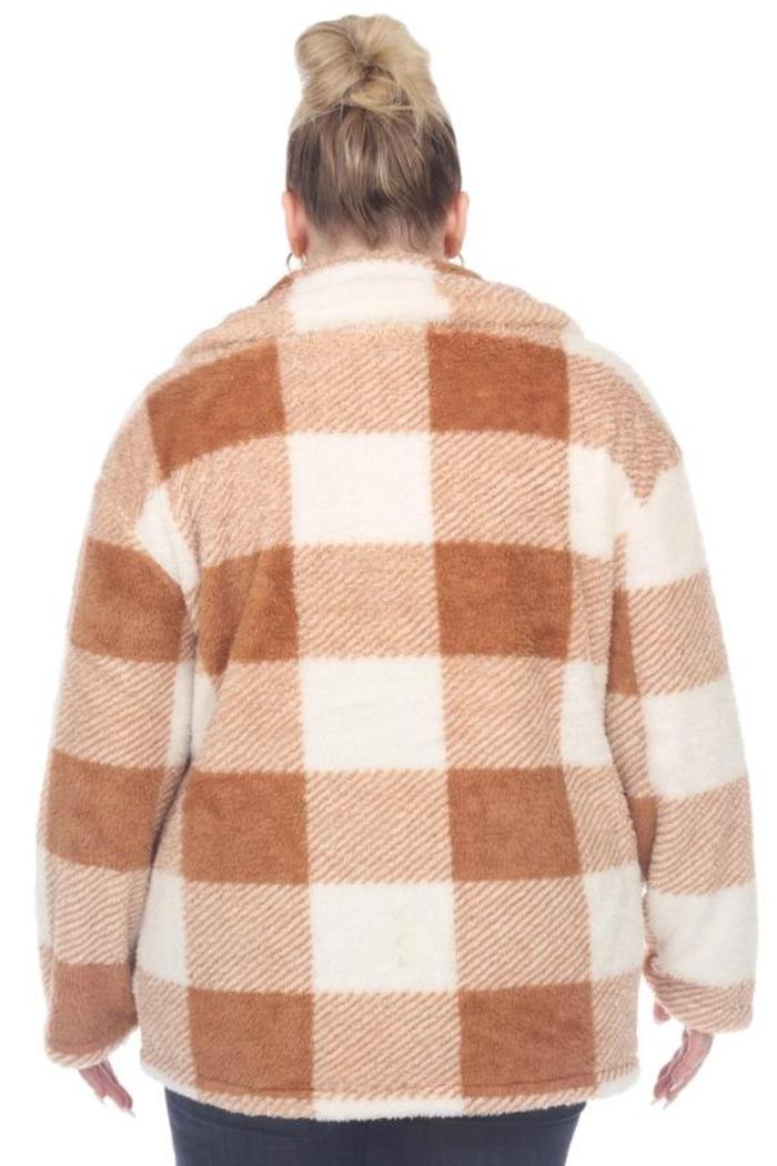 Plus Size Plaid Shacket Product Image