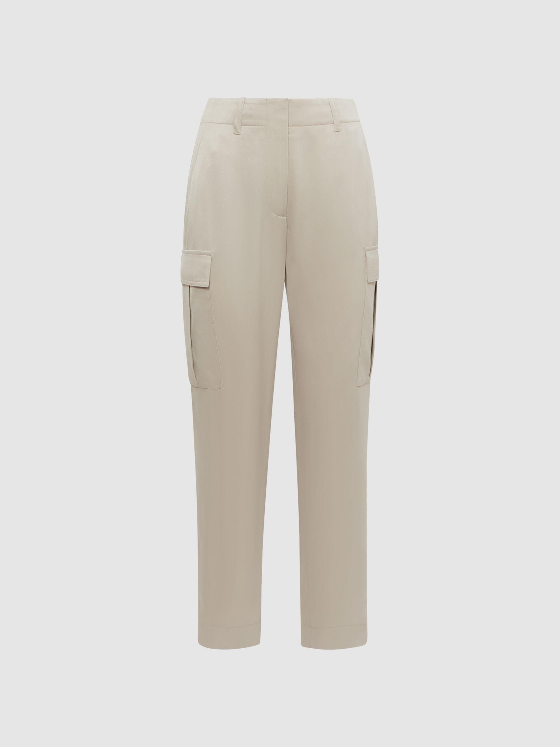 Tapered Combat Trousers in Stone Product Image