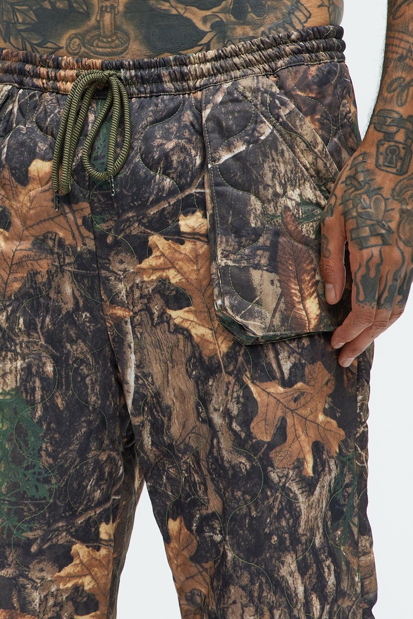 Out Of Here Straight Quilted Pants - Camouflage Product Image