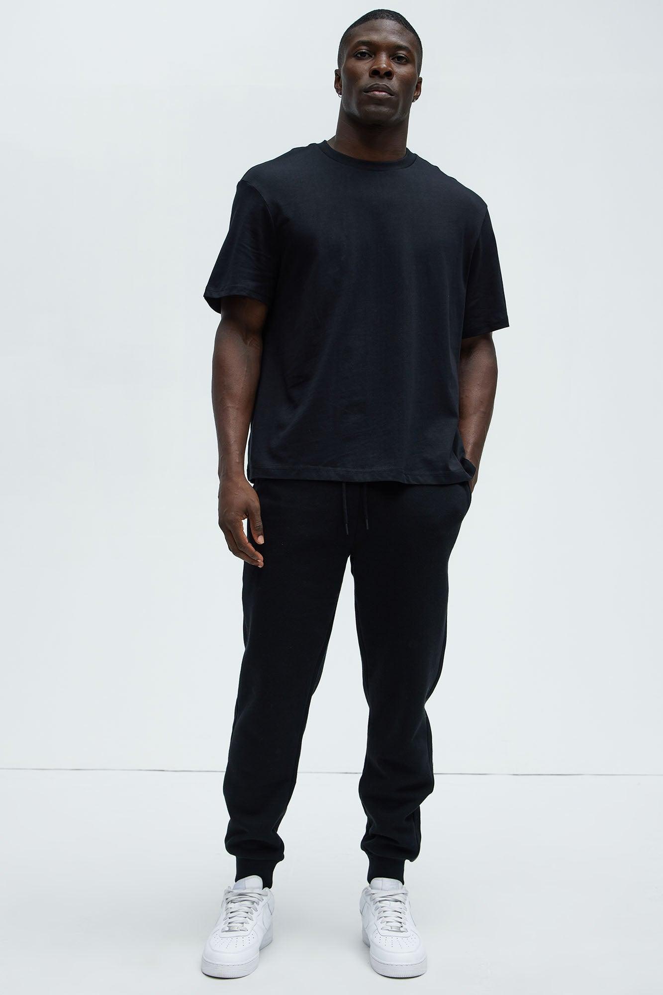 Essential Short Sleeve Crew Tee - Black Product Image