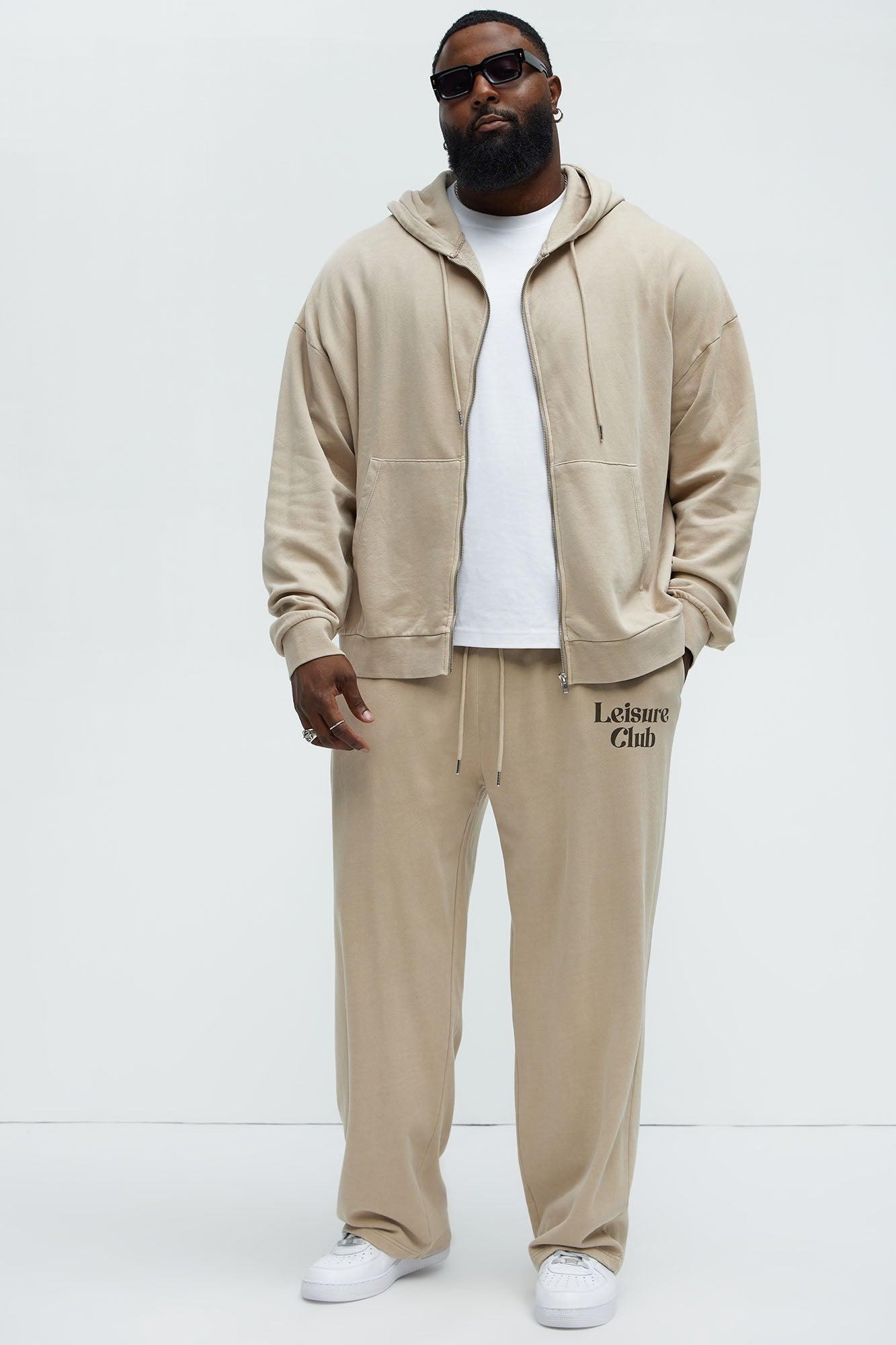 Leisure Club Zip Up Hoodie - Grey Product Image