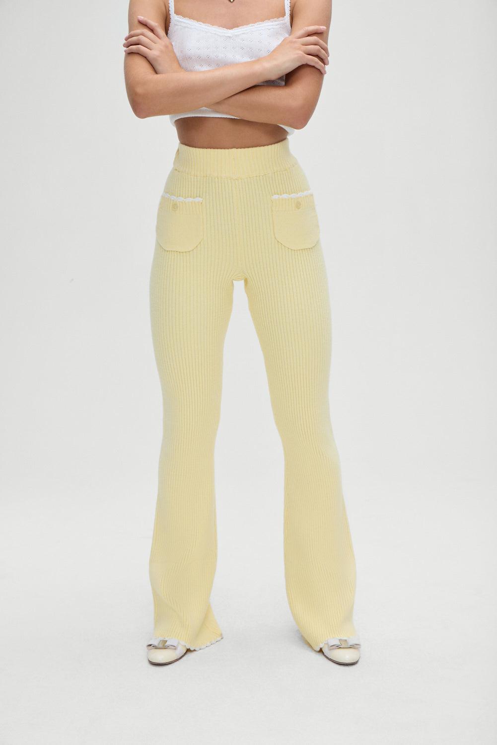 Camden Knit Pants - Vanilla Sugar Product Image