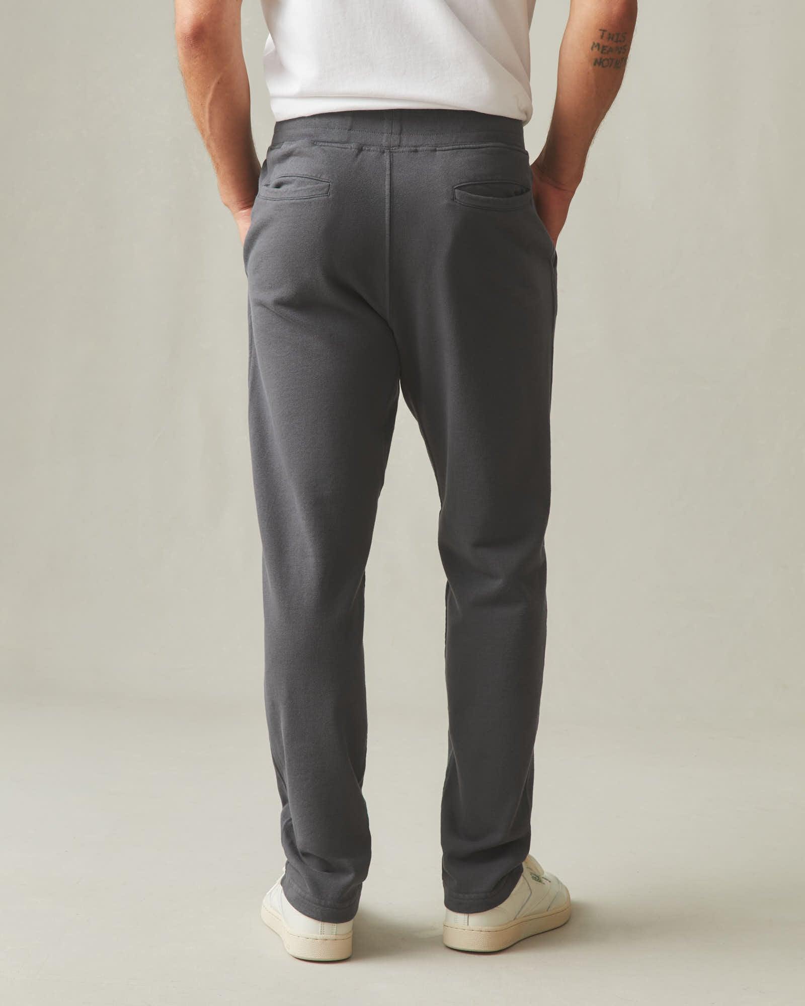 Men's French Terry Straight Pant - Dark Charcoal Product Image