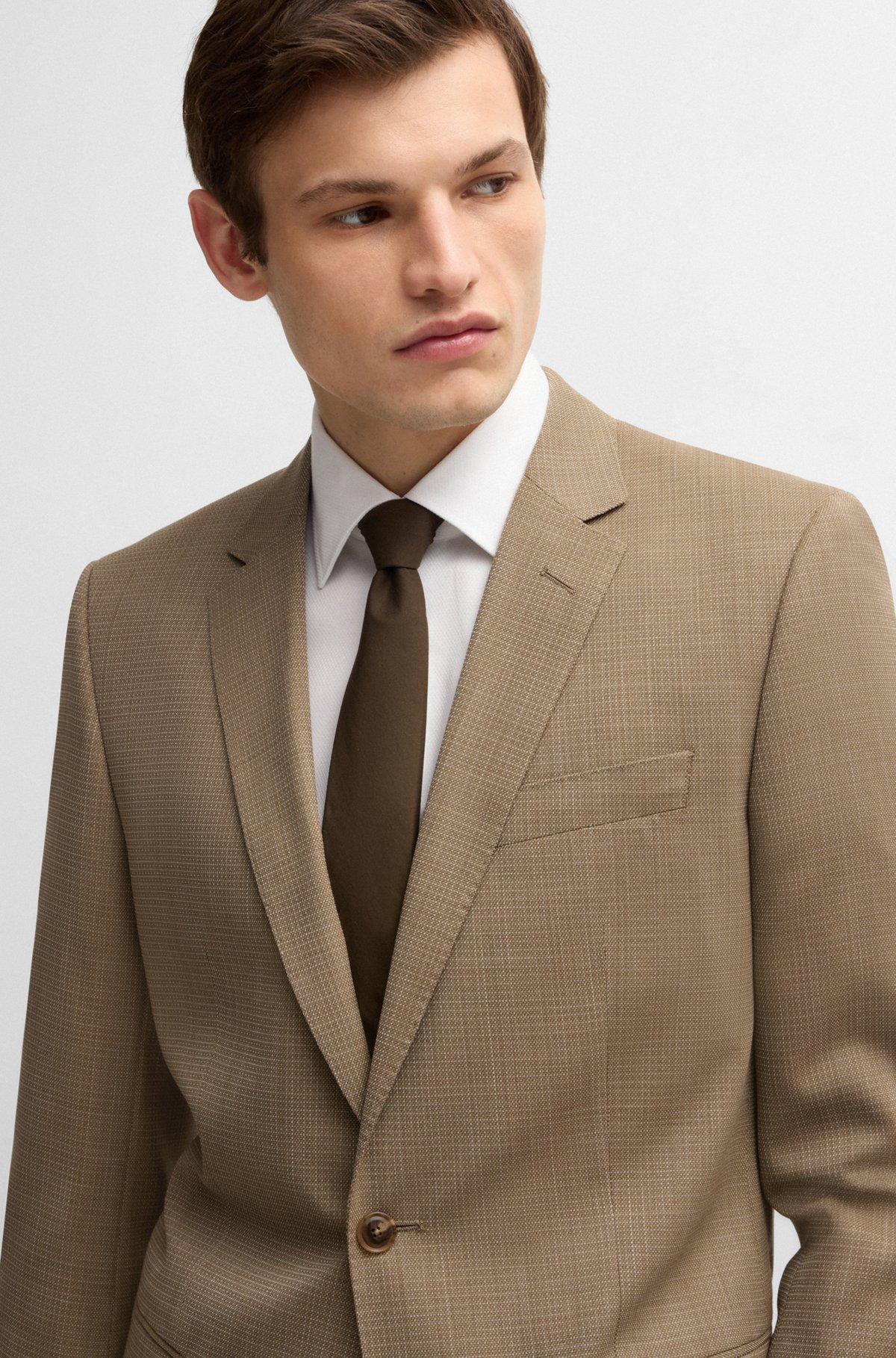 BOSS - Slim-fit suit in stretch cloth - Dark Blue Product Image