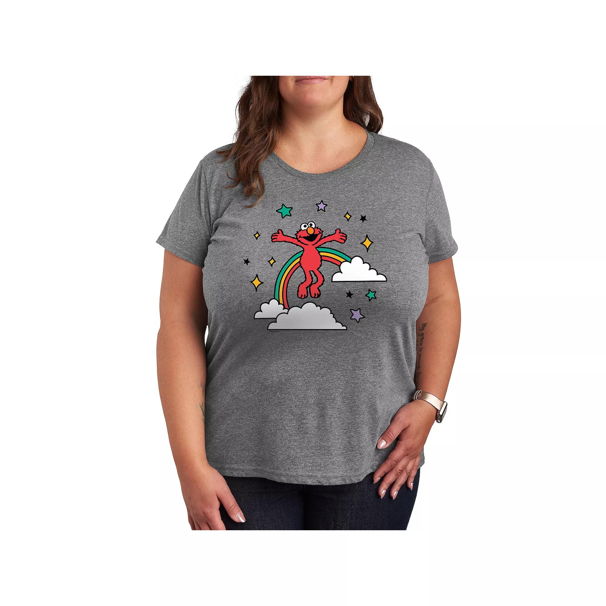 Plus Sesame Street Elmo Rainbow Graphic Tee, Women's,  Product Image