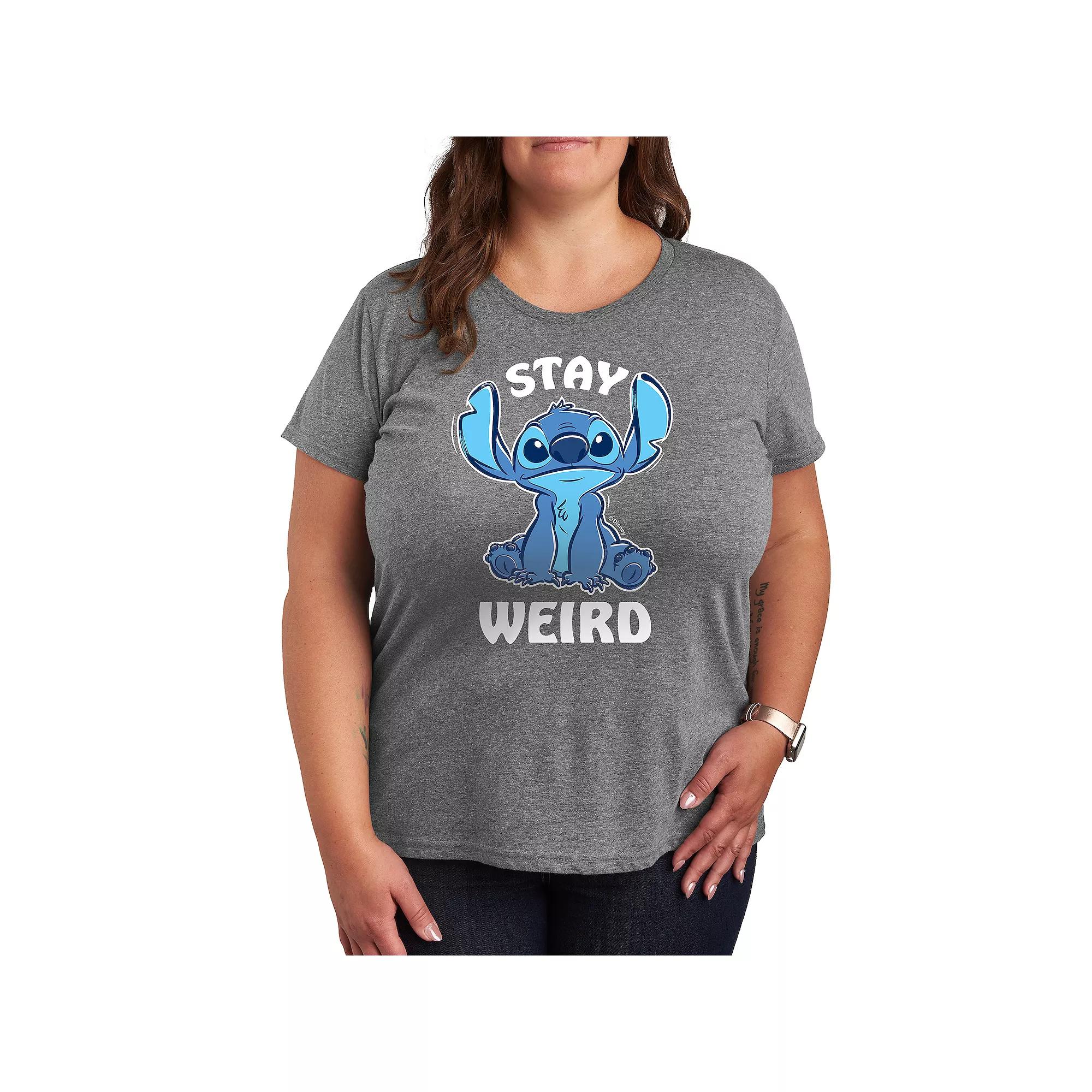Disney's Lilo & Stitch Plus Stay Weird Graphic Tee, Women's,  Product Image