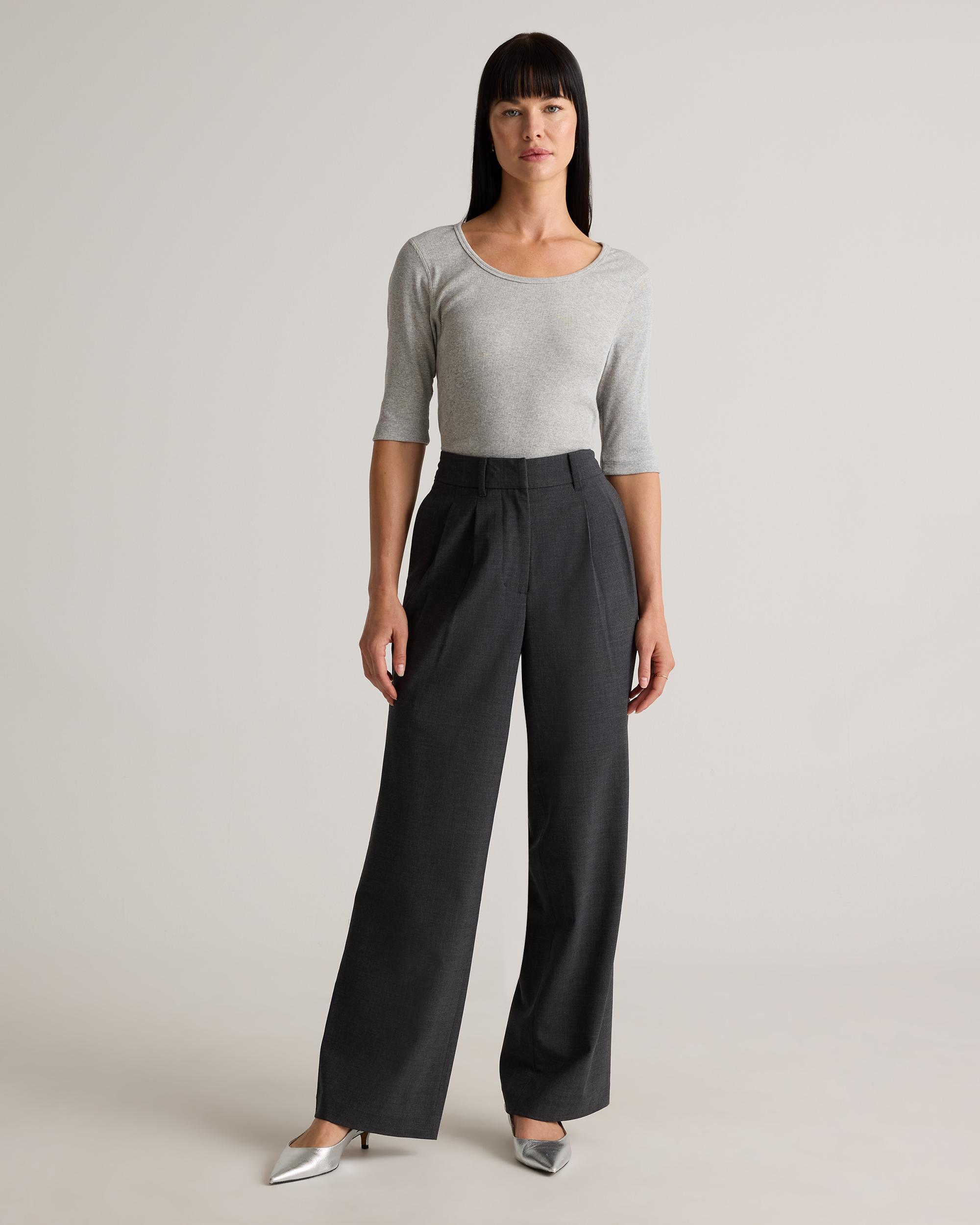 Quince | Women's Italian Wool Pleated Trouser Product Image