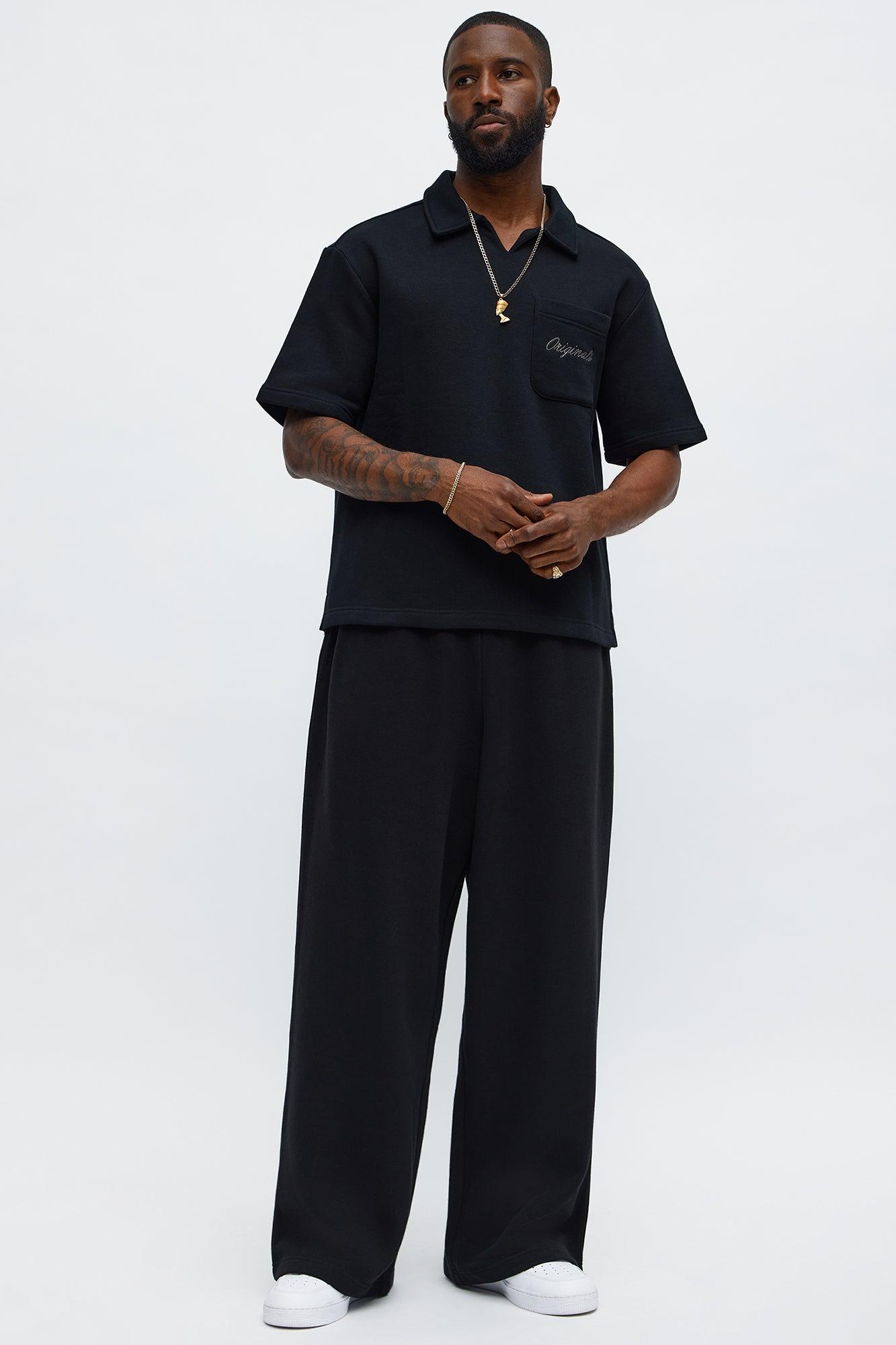 Tyson Happy Mistake Short Sleeve Polo - Black Male Product Image