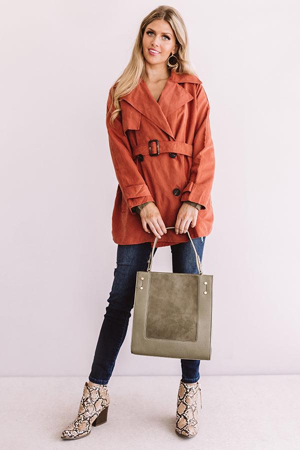 Manhattan Breeze Light Weight Jacket In Rust Product Image